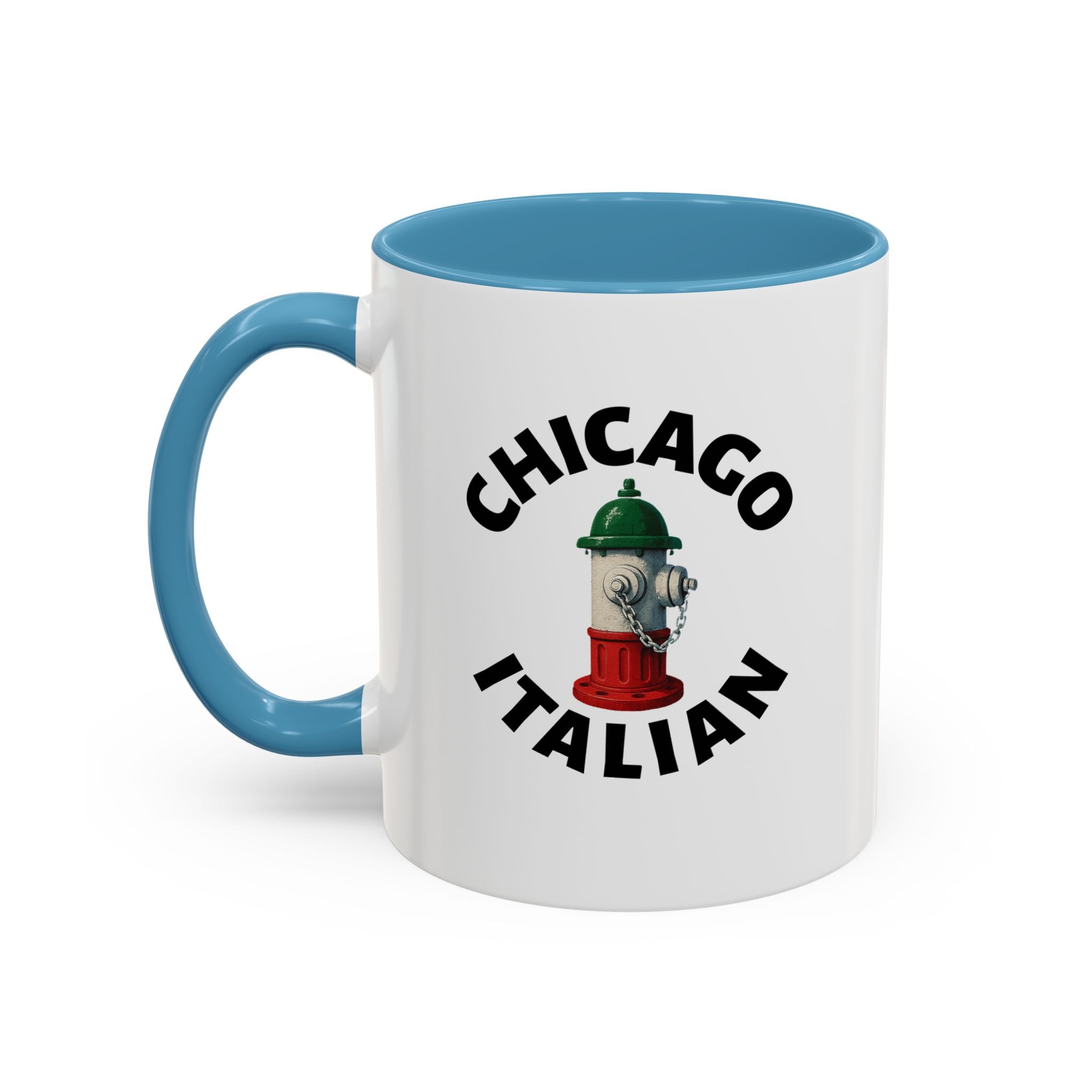 Chicago Coffee Mug with Fire Hydrant Design, Unique Gift for Italians, Fun Kitchen Decor