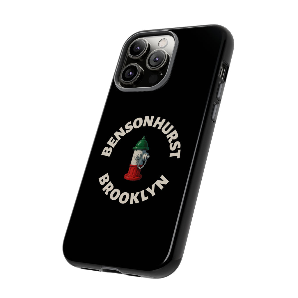 Bensonhurst Brooklyn Black Phone Case, Tough Cases for iPhone, Gift for Italians, Stylish Phone Cover, Unique Phone Accessory
