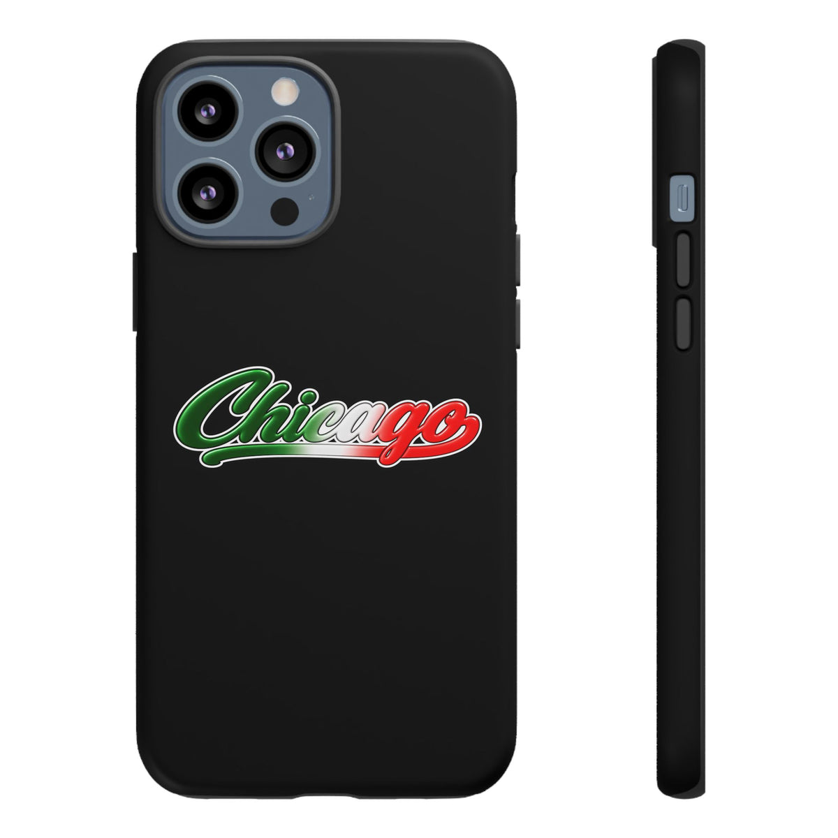 Chicago Black Phone Case, Tough Cases for iPhone, Gift for Italians, Stylish Phone Cover, Unique Phone Accessory