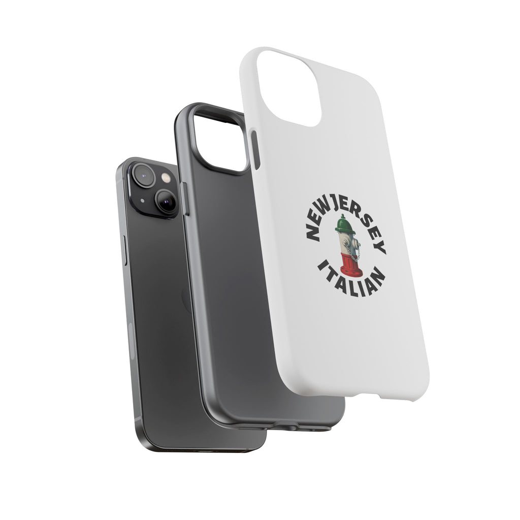New Jersey Italian White Phone Case, Urban Style Phone Cover, Tough Smartphone Case, Gift for Italian Heritage, Fun Streetwear Accessories