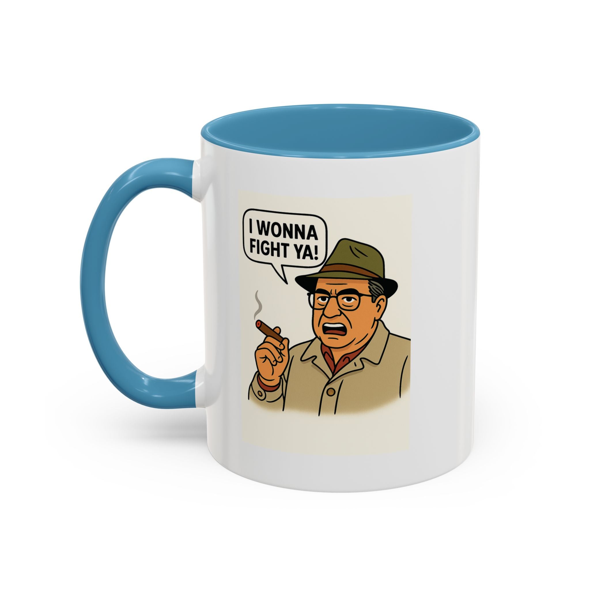 I Wanna Fight Ya! Coffee Mug, Unique Gift for Italians, Fun Kitchen Decor