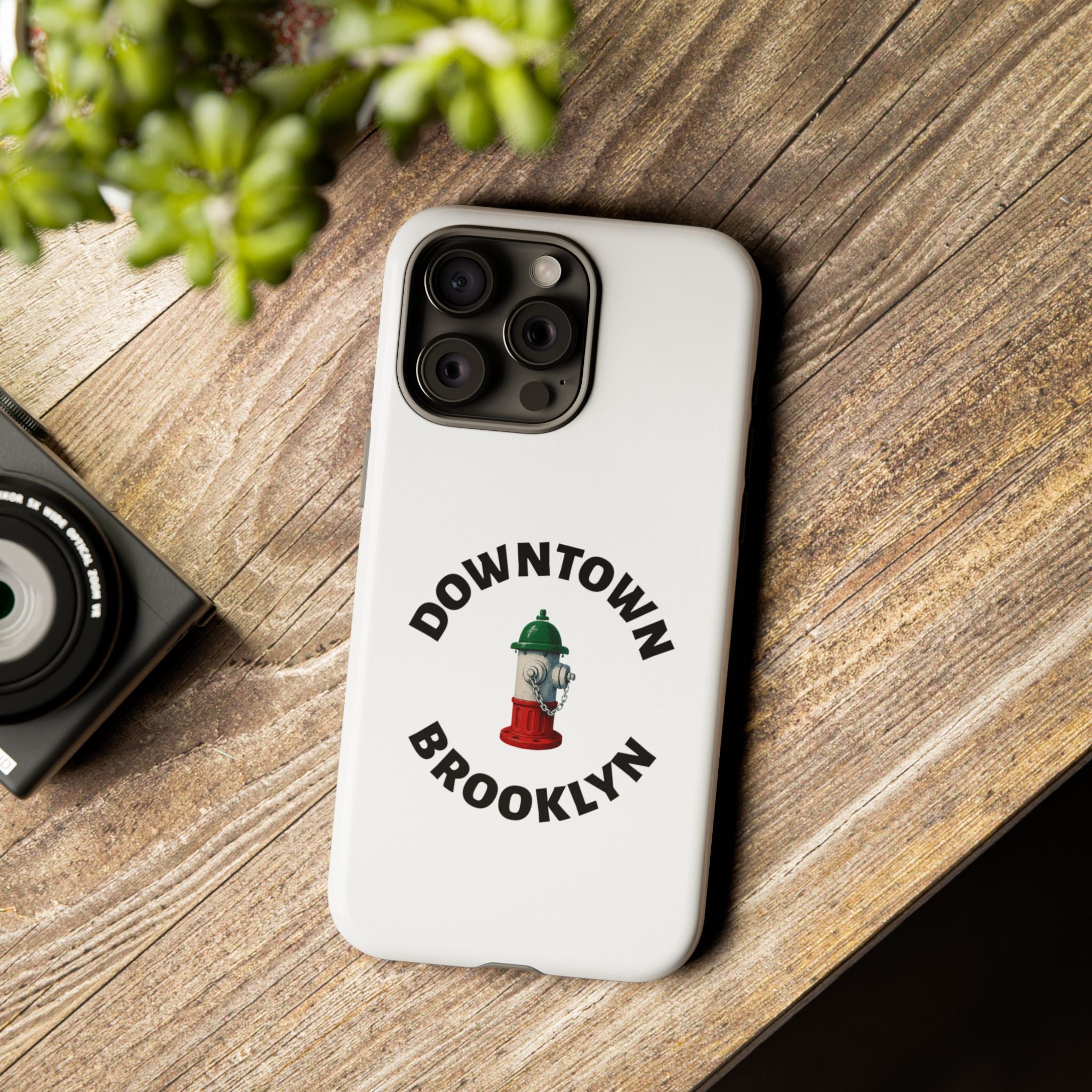 Downtown Brooklyn White Phone Case, Urban Style Phone Cover, Tough Smartphone Case, Gift for Italian Heritage, Fun Streetwear Accessories