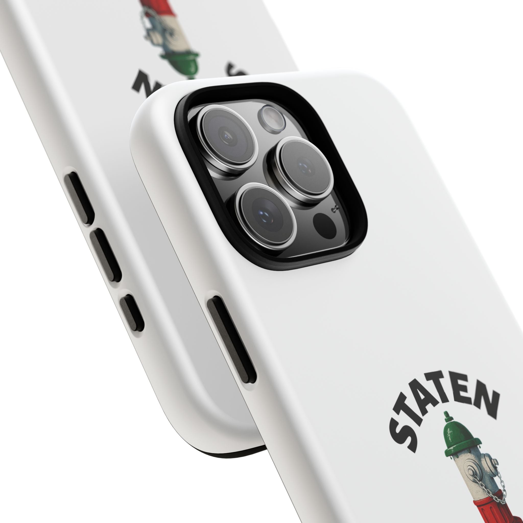 Staten Italy White Phone Case, Urban Style Phone Cover, Tough Smartphone Case, Gift for Italian Heritage, Fun Streetwear Accessories