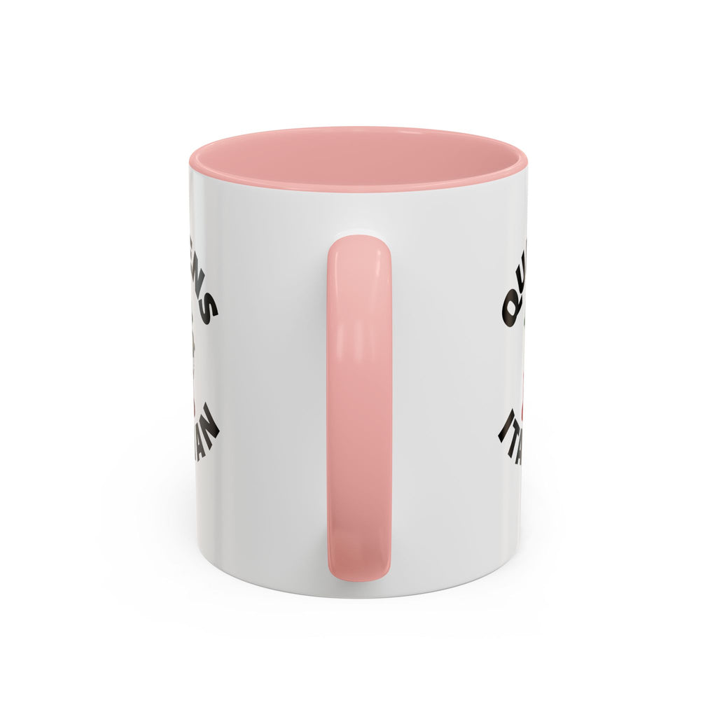 Queens Coffee Mug with Fire Hydrant Design, Unique Gift for Italians, Fun Kitchen Decor