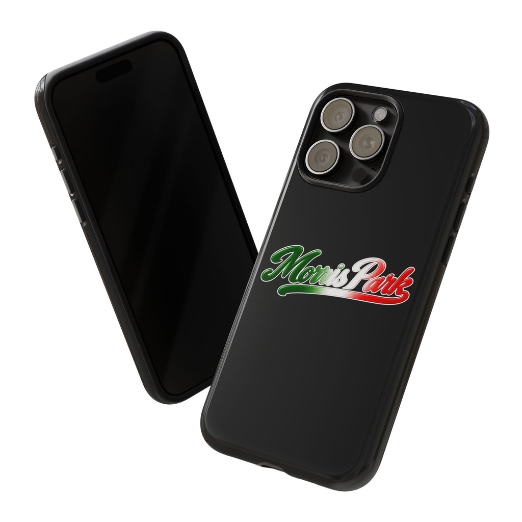 Morris Park Black Phone Case, Tough Cases for iPhone, Gift for Italians, Stylish Phone Cover, Unique Phone Accessory