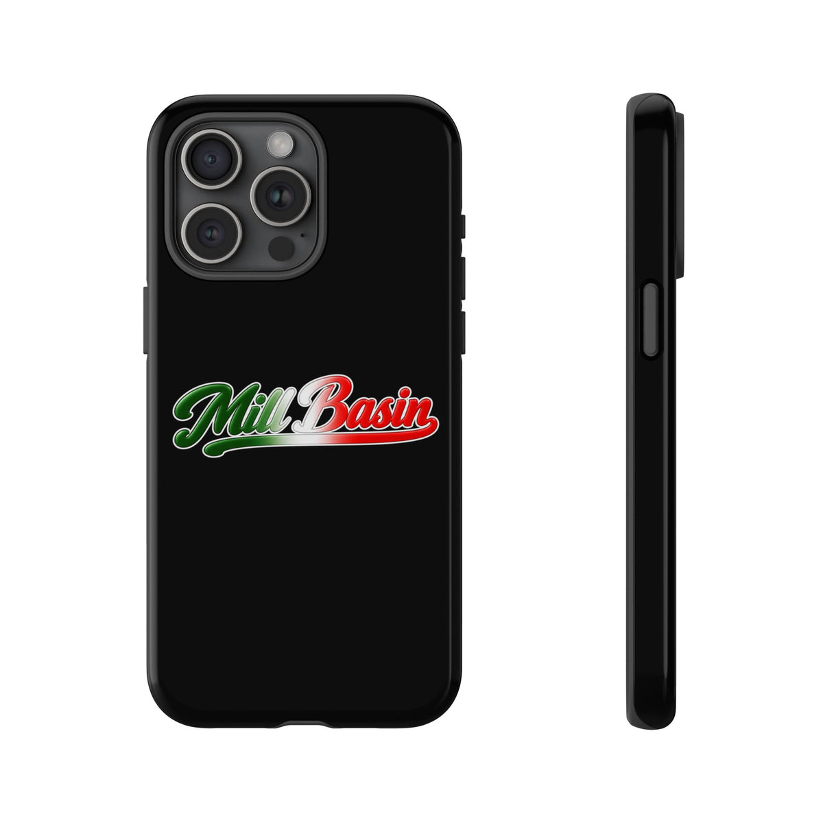 Mill Basin Black Phone Case, Tough Cases for iPhone, Gift for Italians, Stylish Phone Cover, Unique Phone Accessory