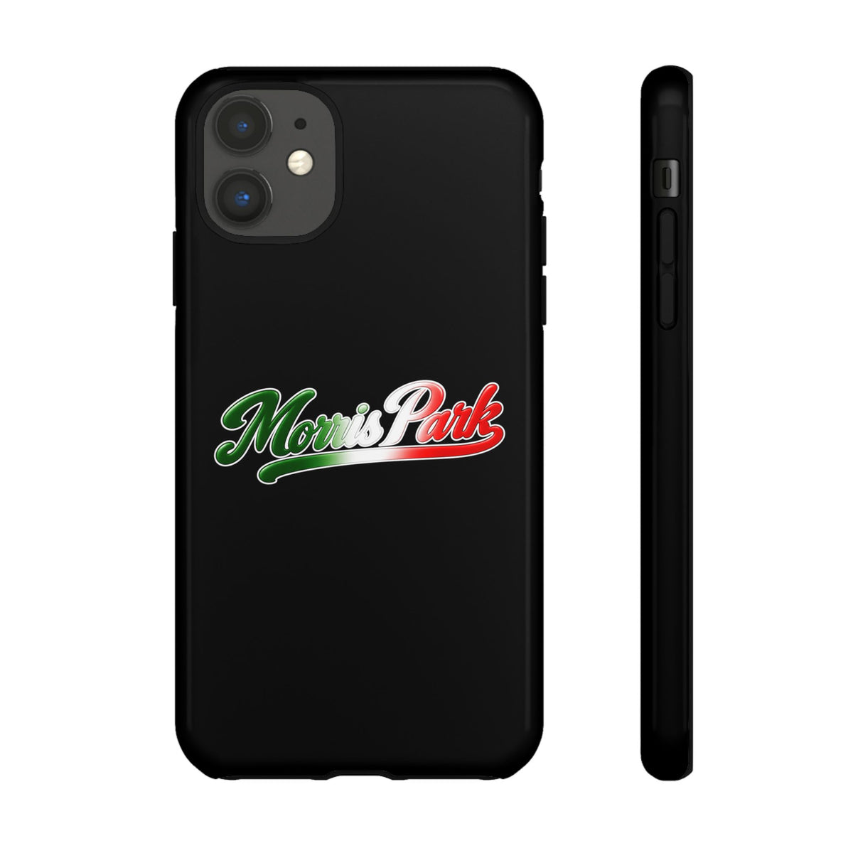 Morris Park Black Phone Case, Tough Cases for iPhone, Gift for Italians, Stylish Phone Cover, Unique Phone Accessory