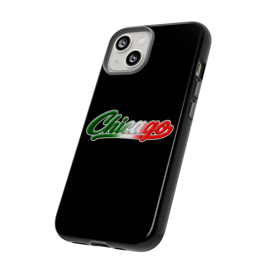 Chicago Black Phone Case, Tough Cases for iPhone, Gift for Italians, Stylish Phone Cover, Unique Phone Accessory