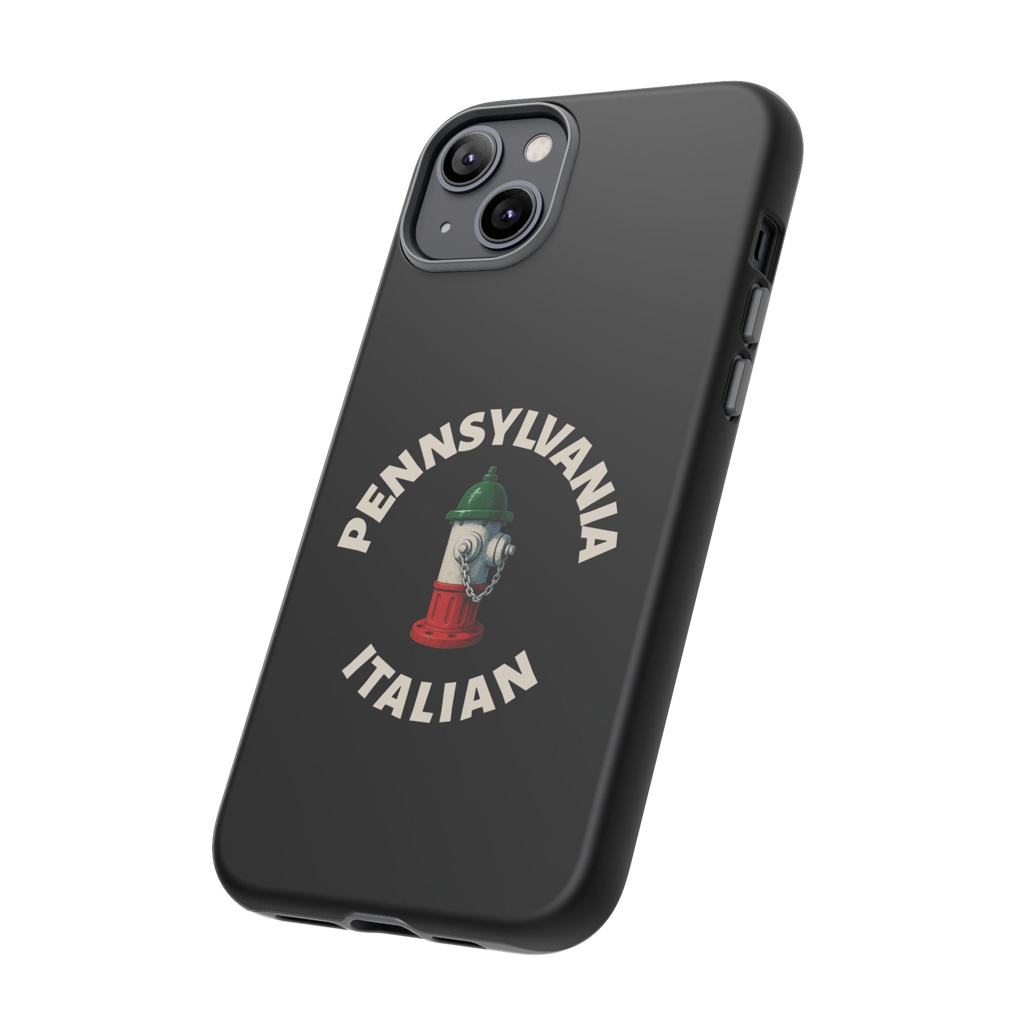 Pennsylvania Italian Black Phone Case, Tough Cases for iPhone, Gift for Italians, Stylish Phone Cover, Unique Phone Accessory