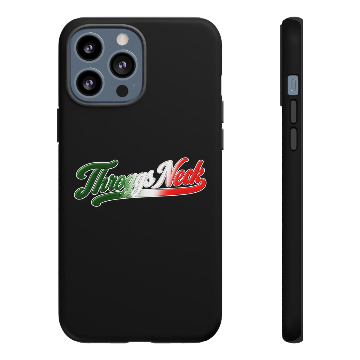 Throggs Neck Black Phone Case, Tough Cases for iPhone, Gift for Italians, Stylish Phone Cover, Unique Phone Accessory