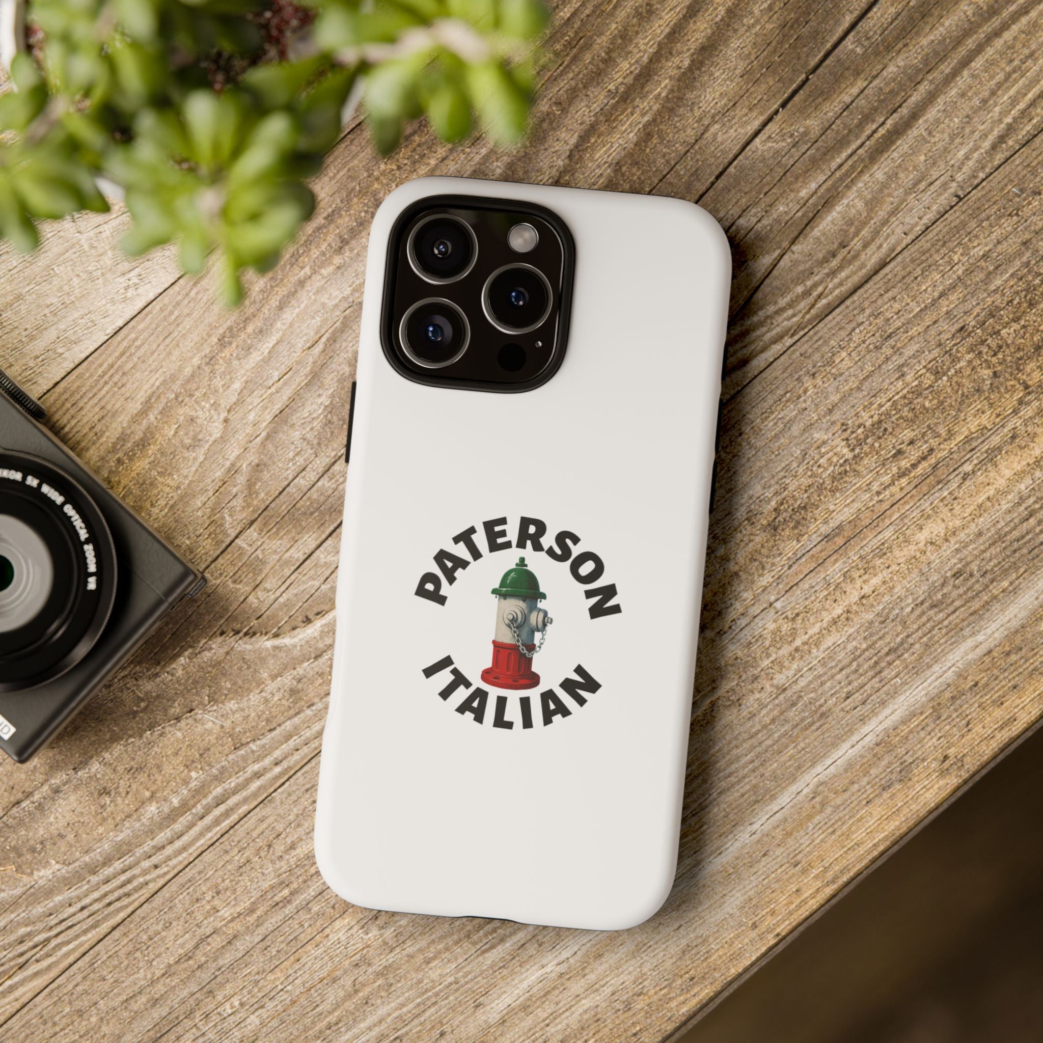 Paterson Italian White Phone Case, Urban Style Phone Cover, Tough Smartphone Case, Gift for Italian Heritage, Fun Streetwear Accessories