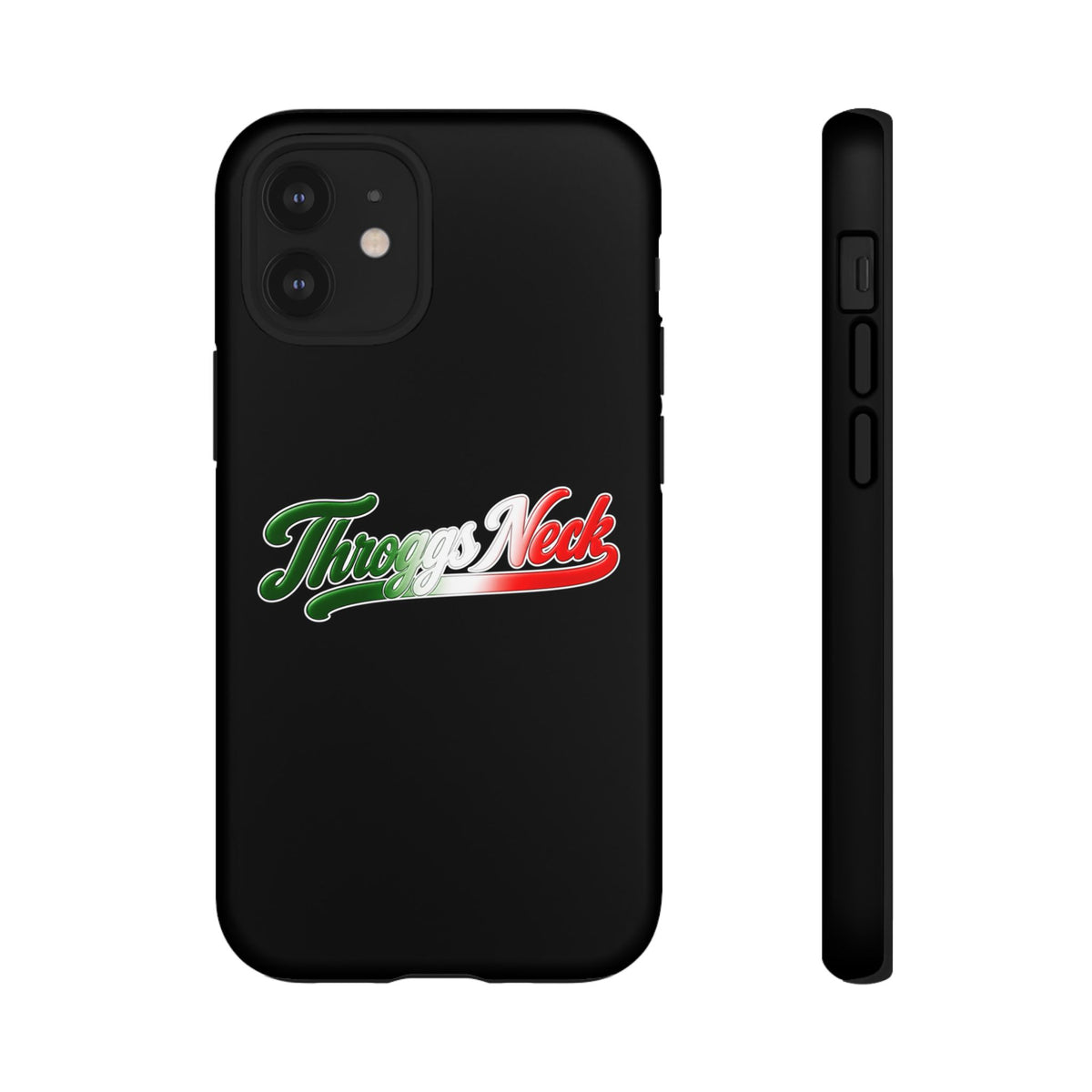 Throggs Neck Black Phone Case, Tough Cases for iPhone, Gift for Italians, Stylish Phone Cover, Unique Phone Accessory