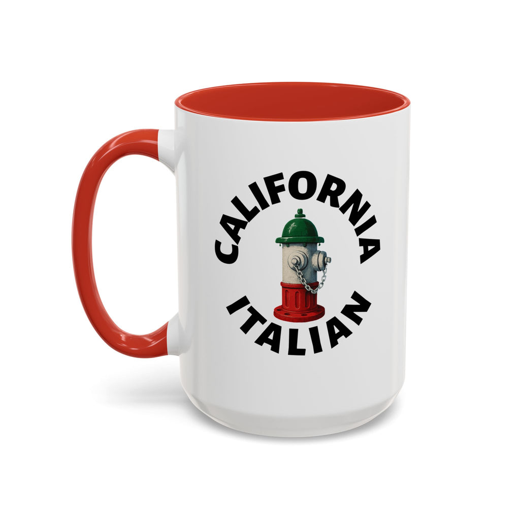 California Coffee Mug with Fire Hydrant Design, Unique Gift for Italians, Fun Kitchen Decor