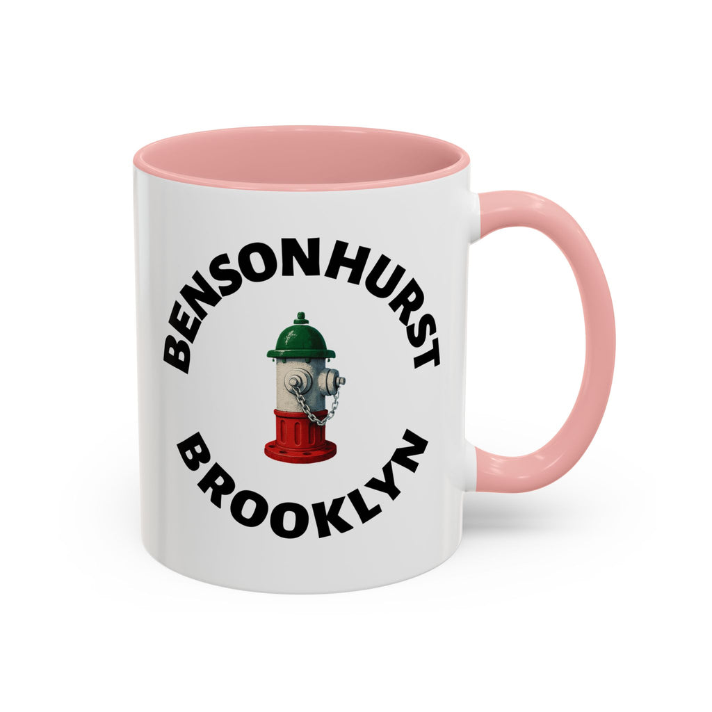 Bensonhurst Coffee Mug with Fire Hydrant Design, Unique Gift for Italians, Fun Kitchen Decor