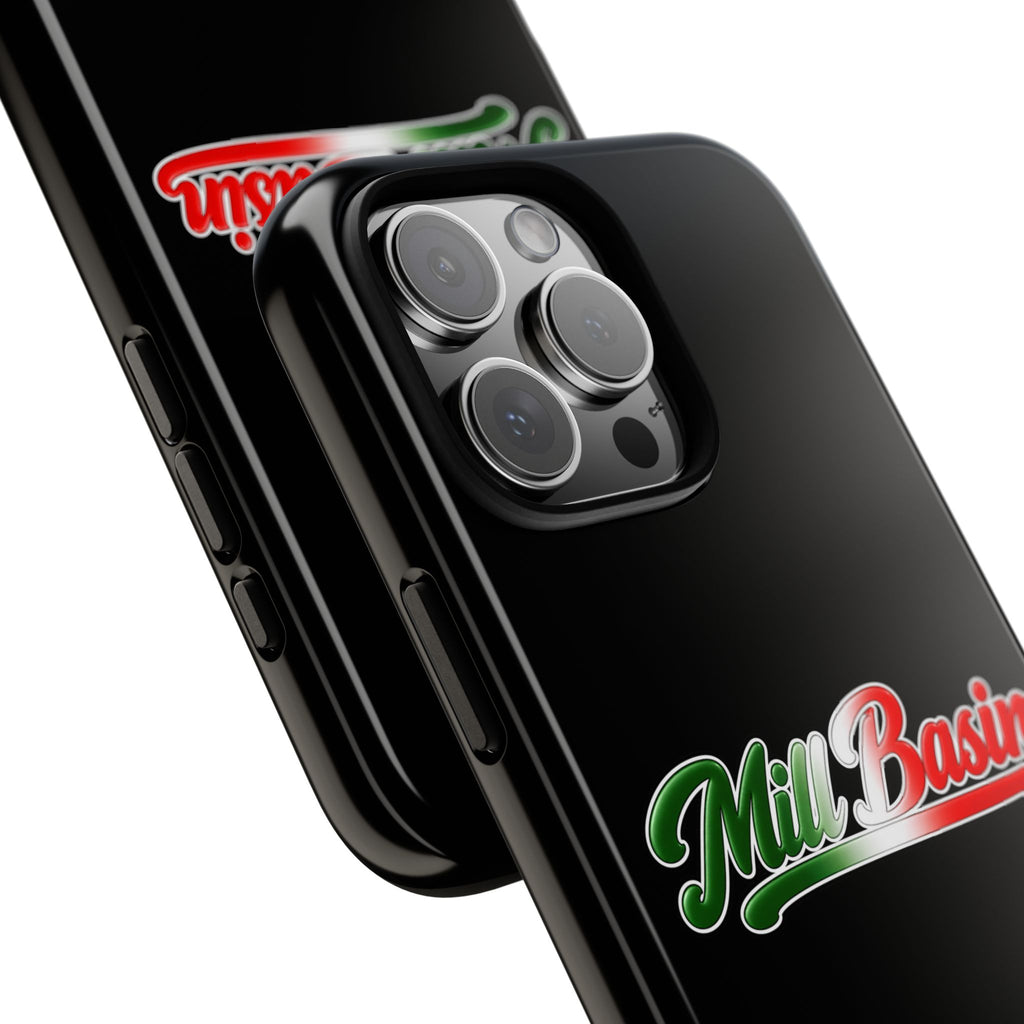 Mill Basin Black Phone Case, Tough Cases for iPhone, Gift for Italians, Stylish Phone Cover, Unique Phone Accessory