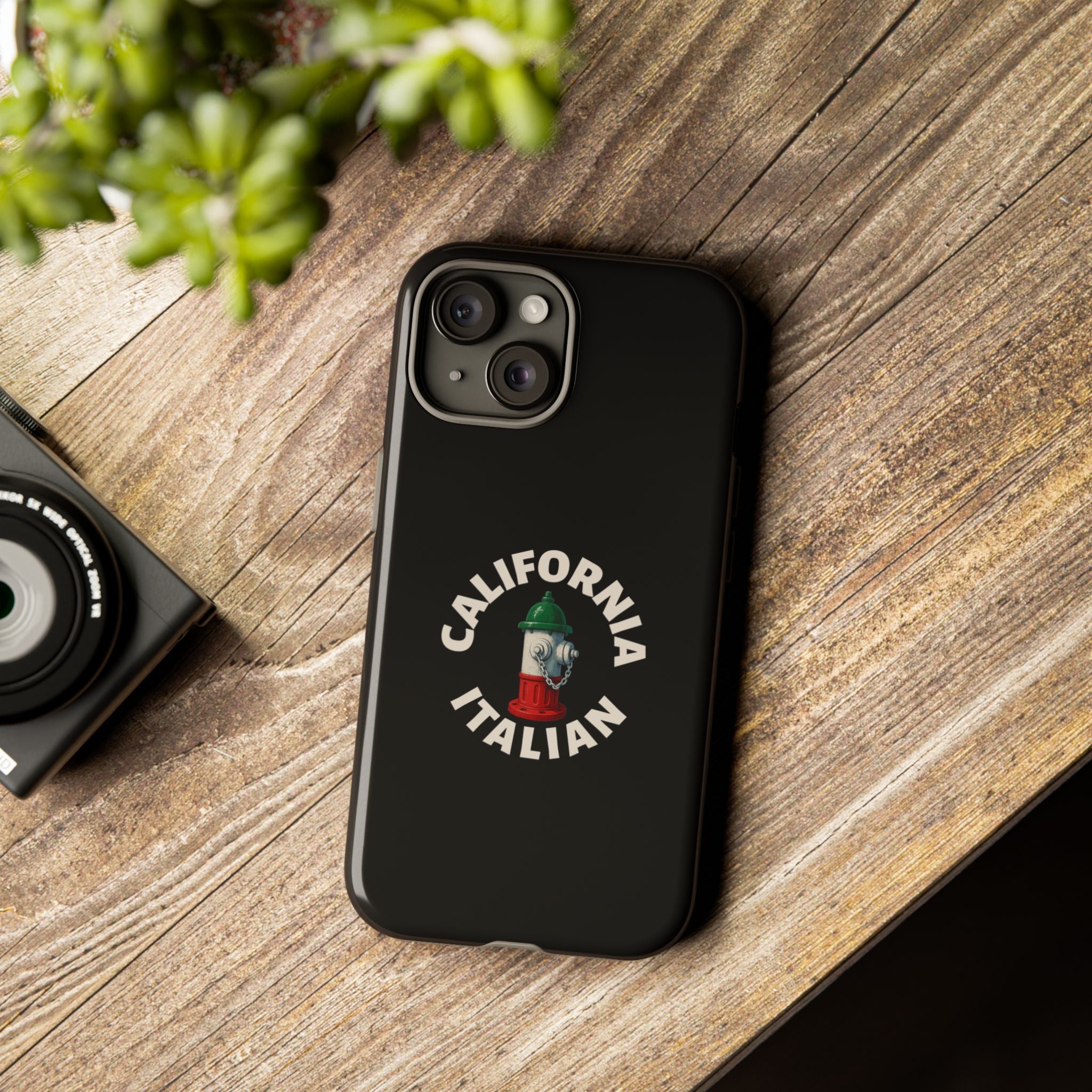 California Italian Black Phone Case, Tough Cases for iPhone, Gift for Italians, Stylish Phone Cover, Unique Phone Accessory
