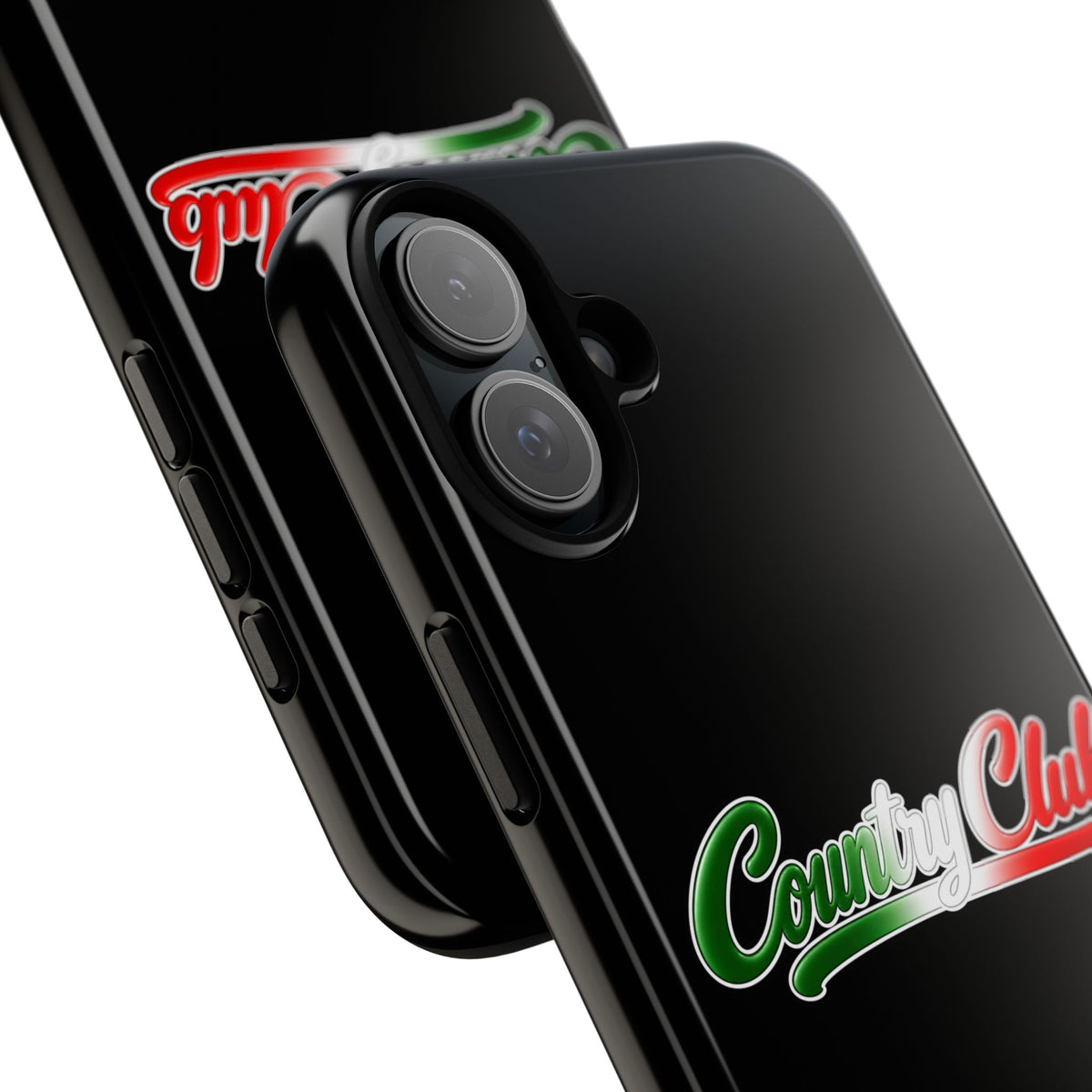 Country Club Black Phone Case, Tough Cases for iPhone, Gift for Italians, Stylish Phone Cover, Unique Phone Accessory