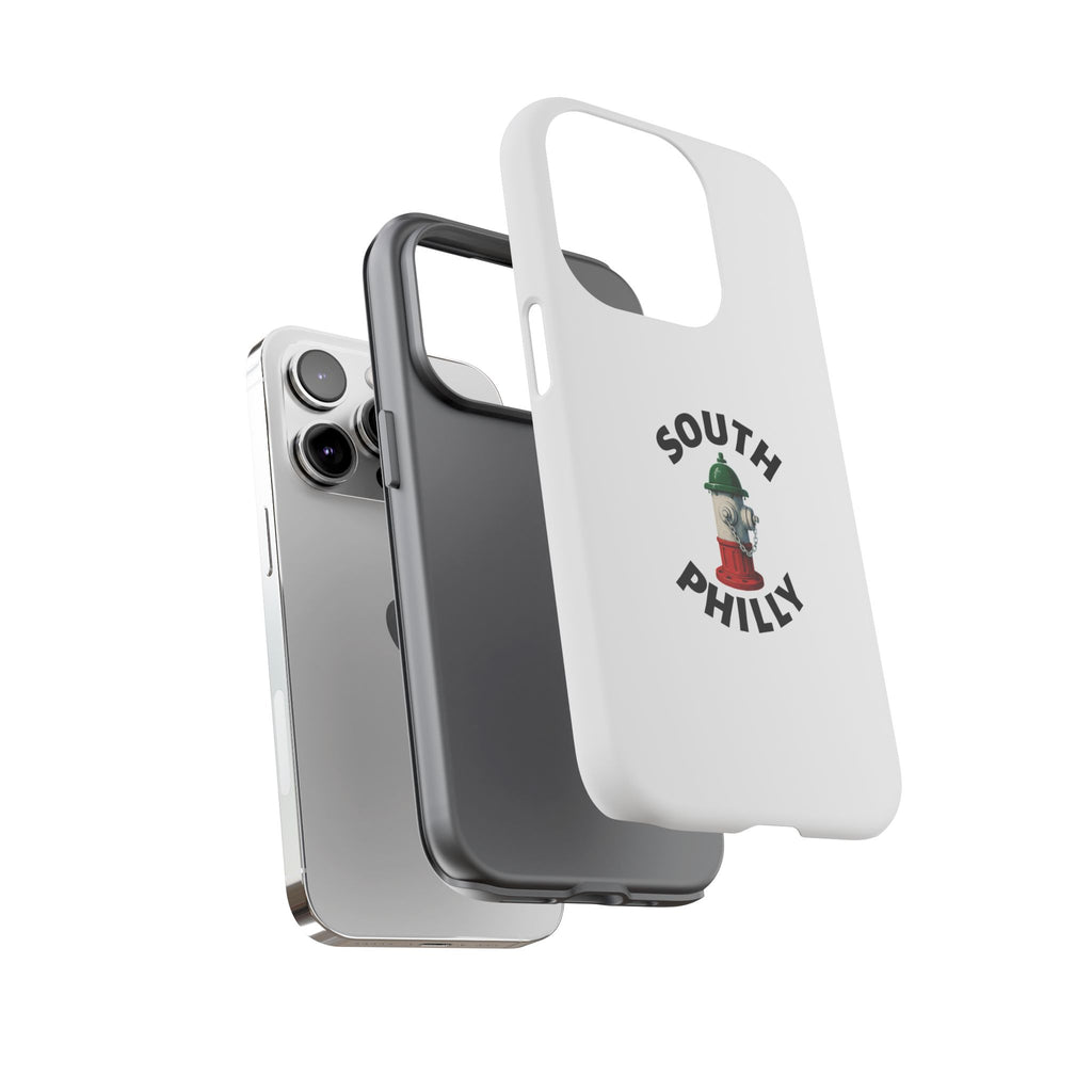 South Philly White Phone Case, Urban Style Phone Cover, Tough Smartphone Case, Gift for Italian Heritage, Fun Streetwear Accessories