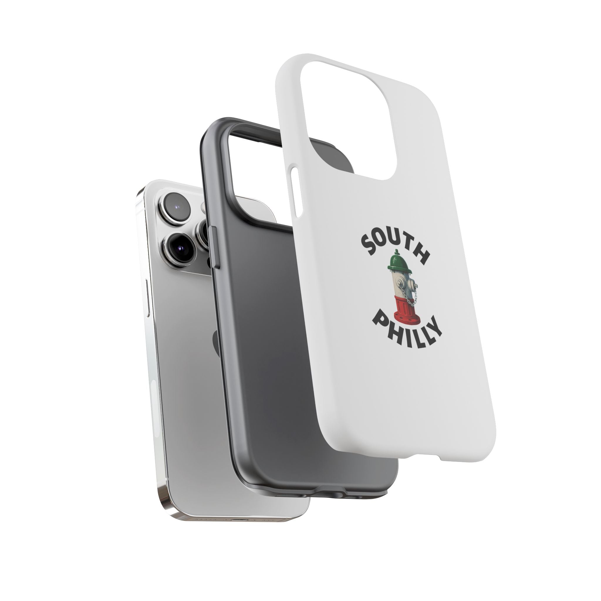 South Philly White Phone Case, Urban Style Phone Cover, Tough Smartphone Case, Gift for Italian Heritage, Fun Streetwear Accessories