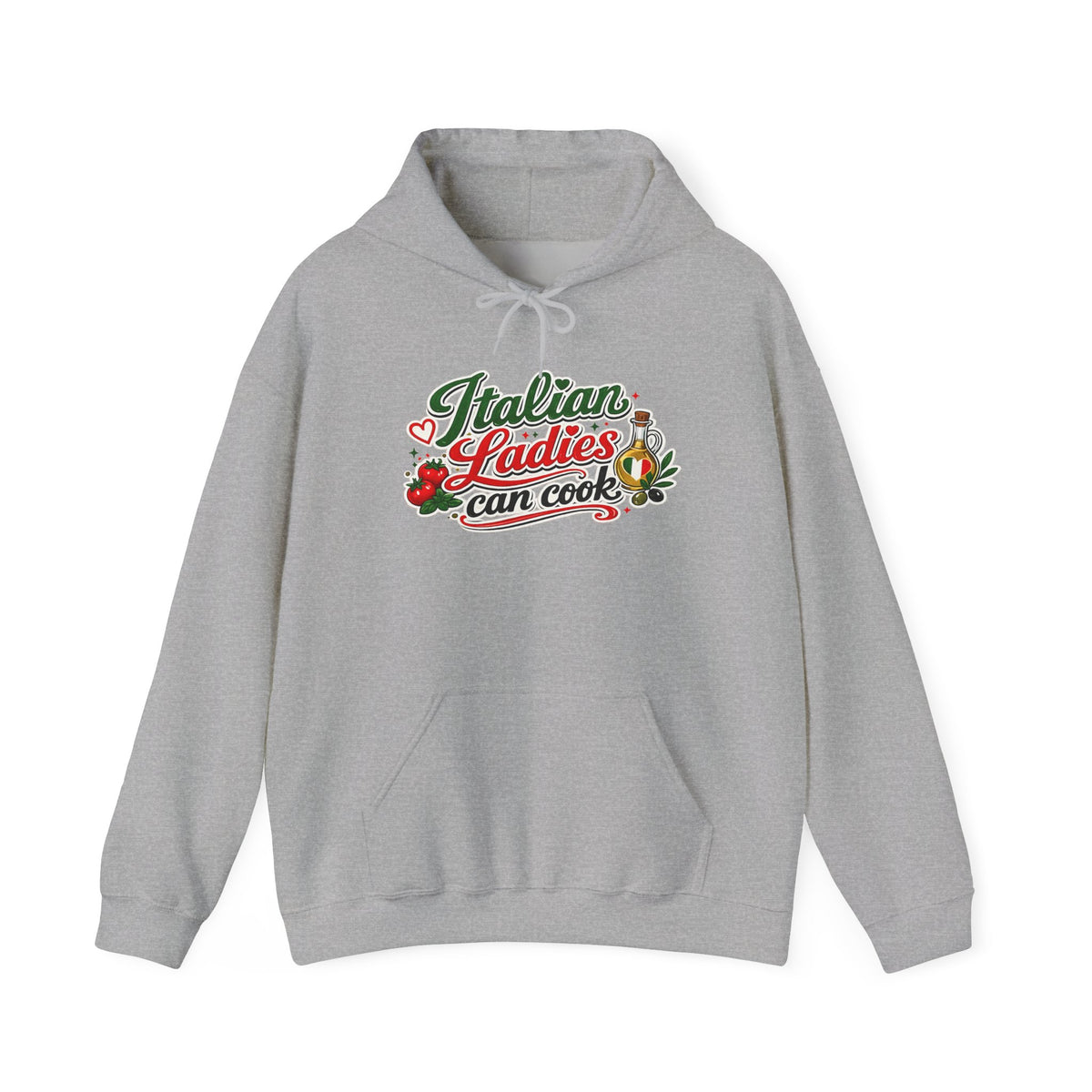 Italian Ladies can Cook Hoodie — Italian Flag Script Pullover