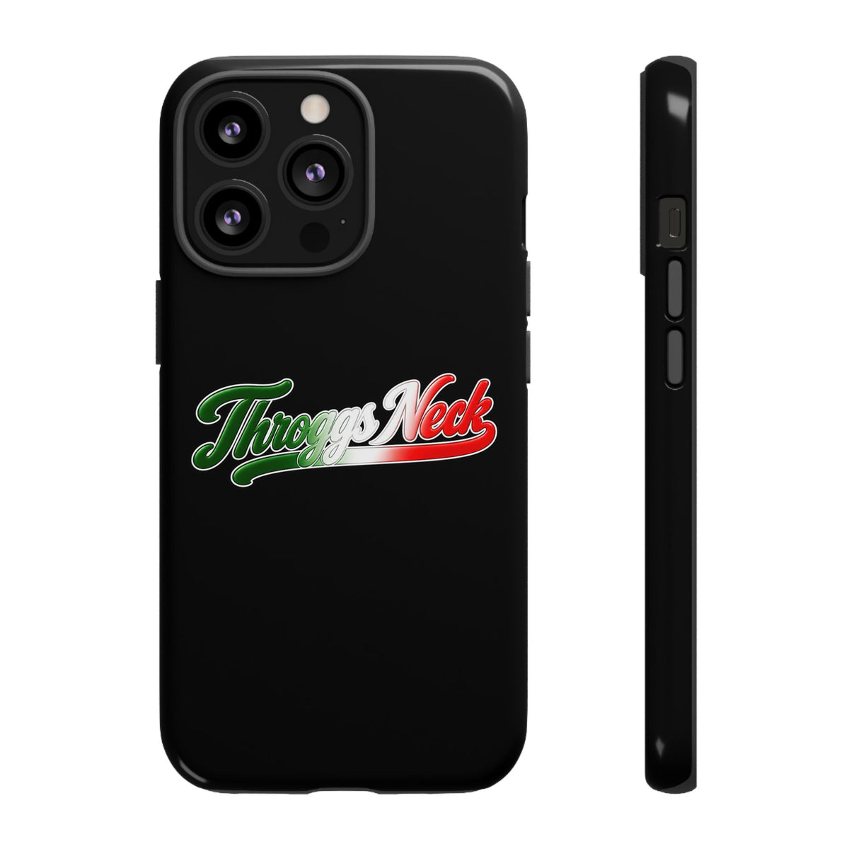 Throggs Neck Black Phone Case, Tough Cases for iPhone, Gift for Italians, Stylish Phone Cover, Unique Phone Accessory