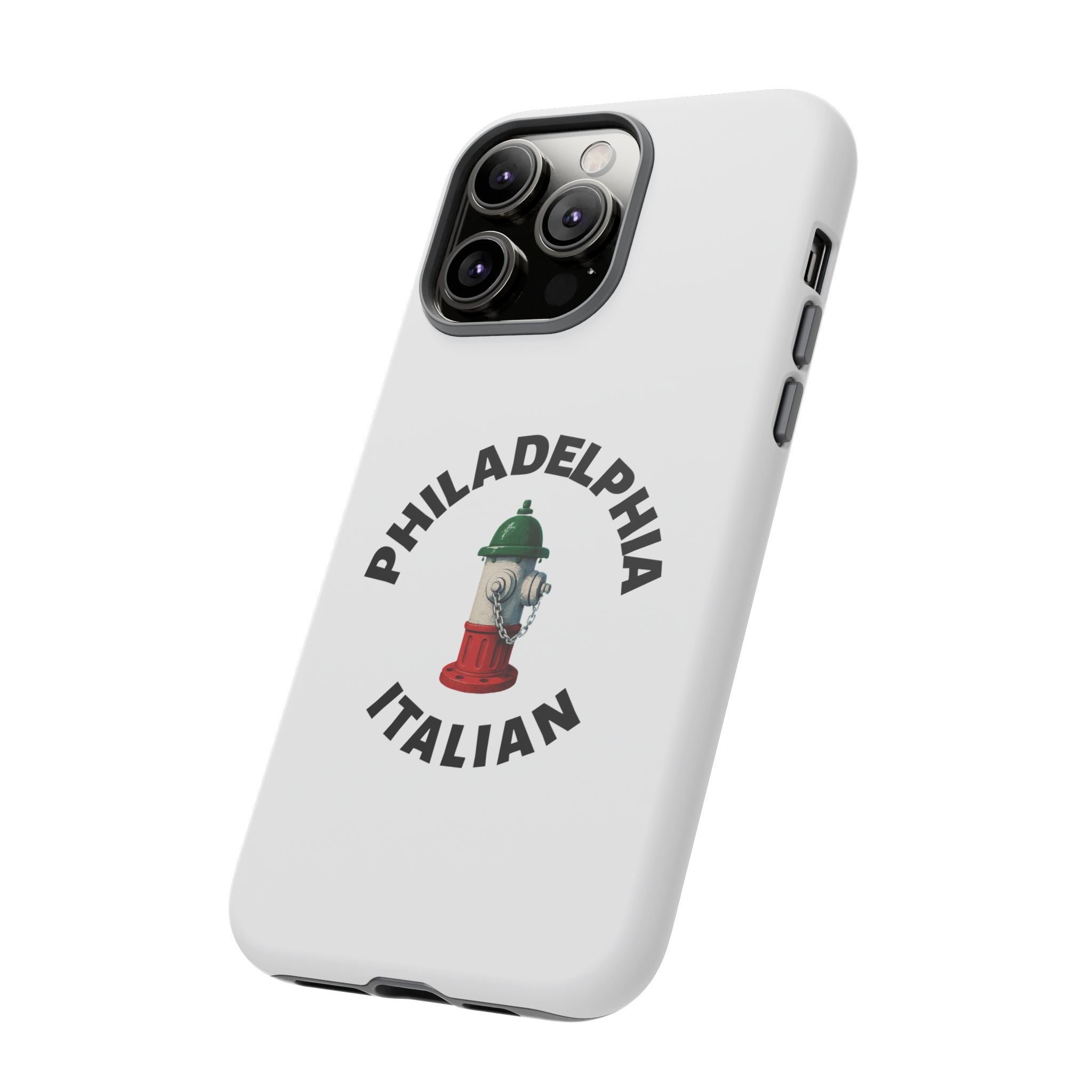 Philadelphia Italian White Phone Case, Urban Style Phone Cover, Tough Smartphone Case, Gift for Italian Heritage, Fun Streetwear Accessories