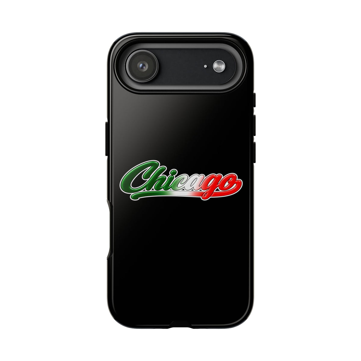 Chicago Black Phone Case, Tough Cases for iPhone, Gift for Italians, Stylish Phone Cover, Unique Phone Accessory