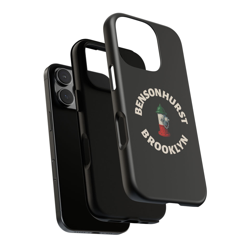 Bensonhurst Brooklyn Black Phone Case, Tough Cases for iPhone, Gift for Italians, Stylish Phone Cover, Unique Phone Accessory
