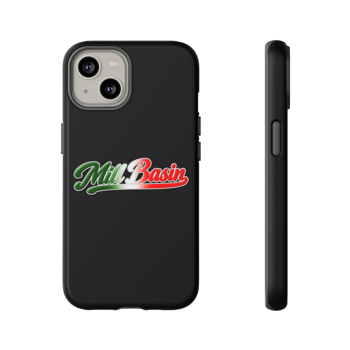 Mill Basin Black Phone Case, Tough Cases for iPhone, Gift for Italians, Stylish Phone Cover, Unique Phone Accessory