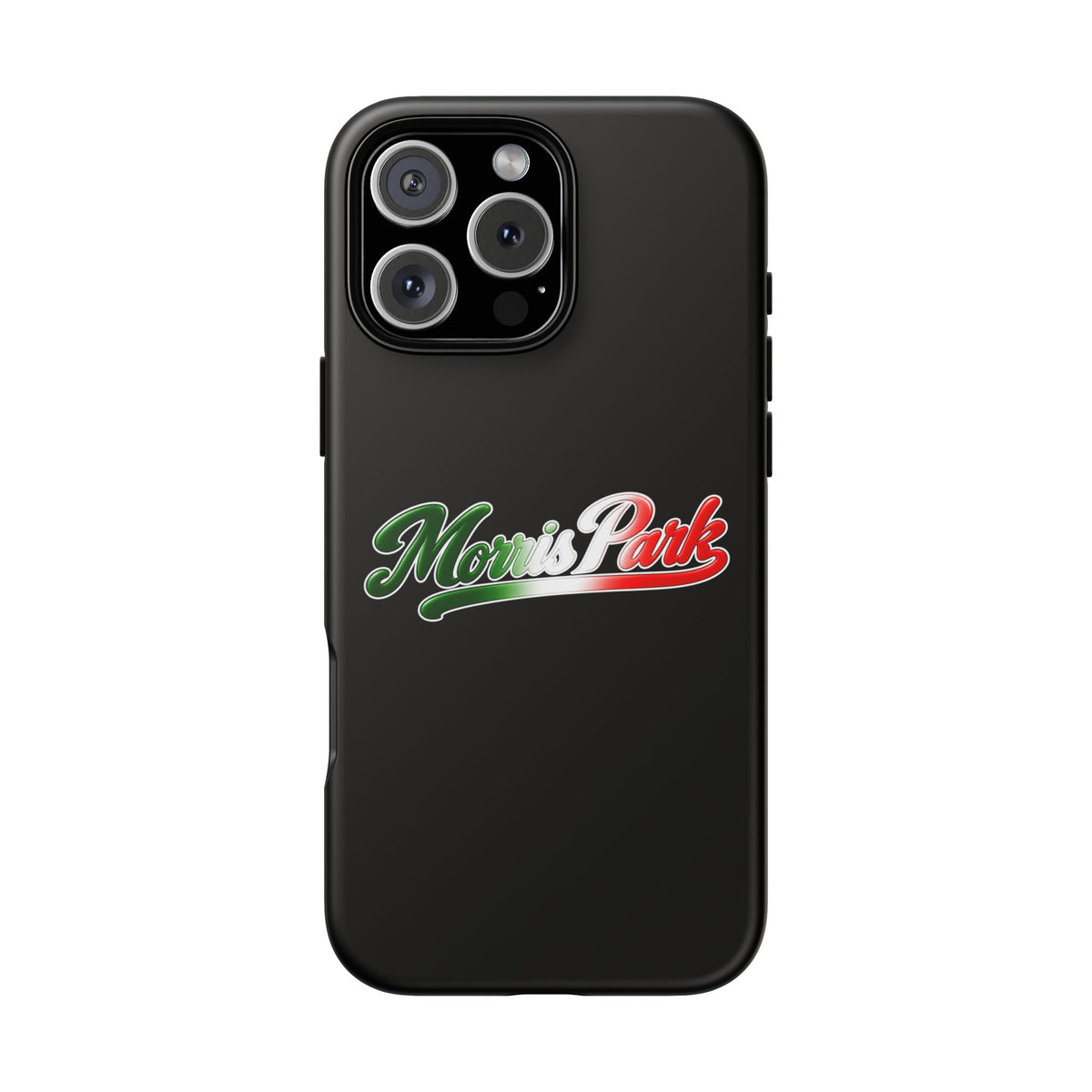 Morris Park Black Phone Case, Tough Cases for iPhone, Gift for Italians, Stylish Phone Cover, Unique Phone Accessory