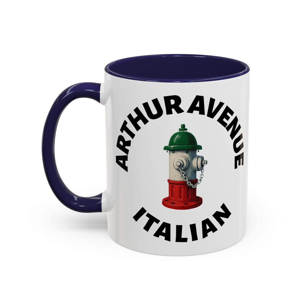 Arthur Avenue Coffee Mug with Fire Hydrant Design, Unique Gift for Italians, Fun Kitchen Decor