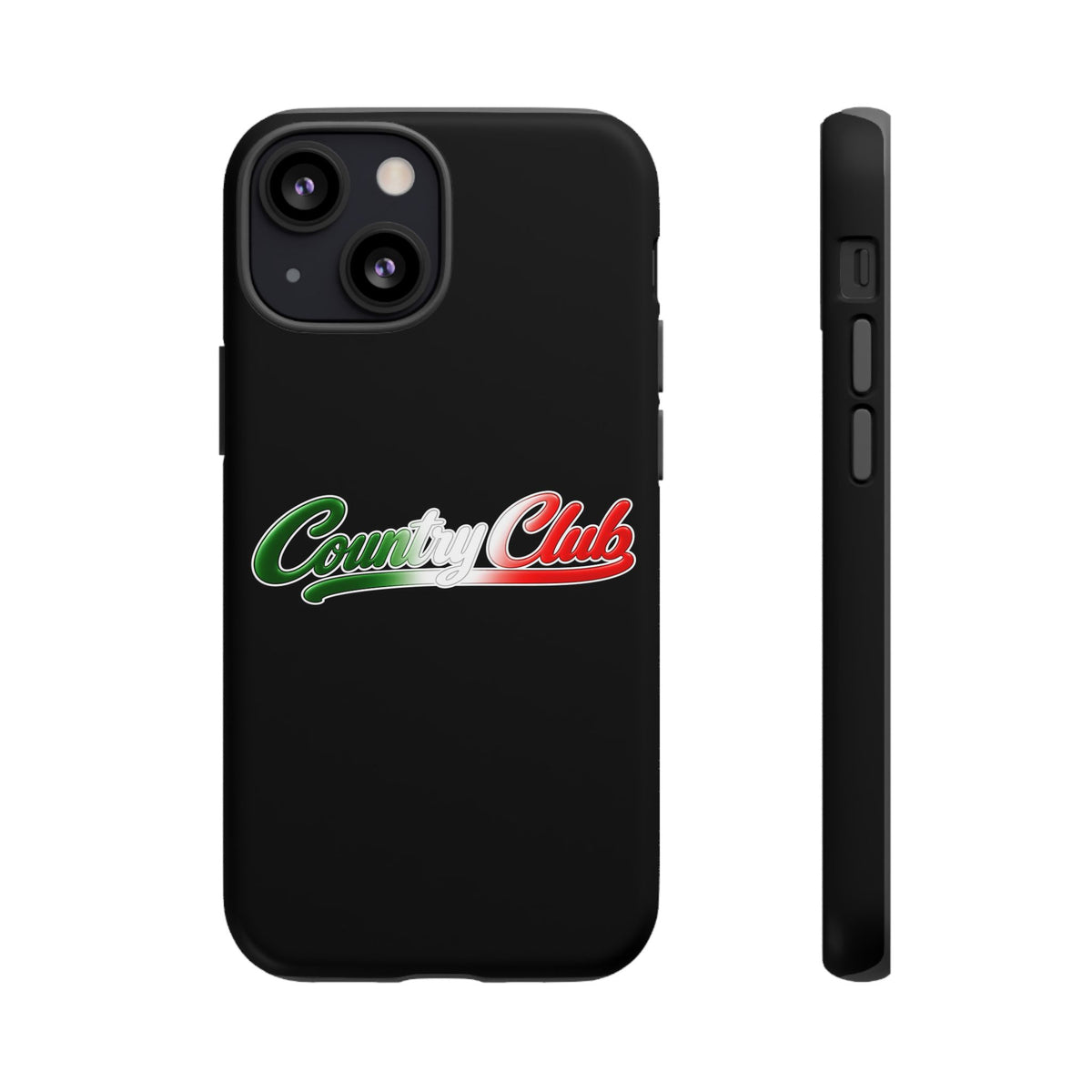 Country Club Black Phone Case, Tough Cases for iPhone, Gift for Italians, Stylish Phone Cover, Unique Phone Accessory