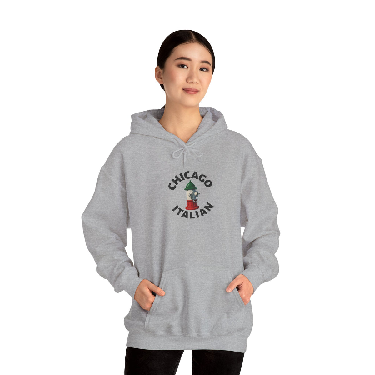 Chicago Italian Hoodie — Italian Flag Script Pullover