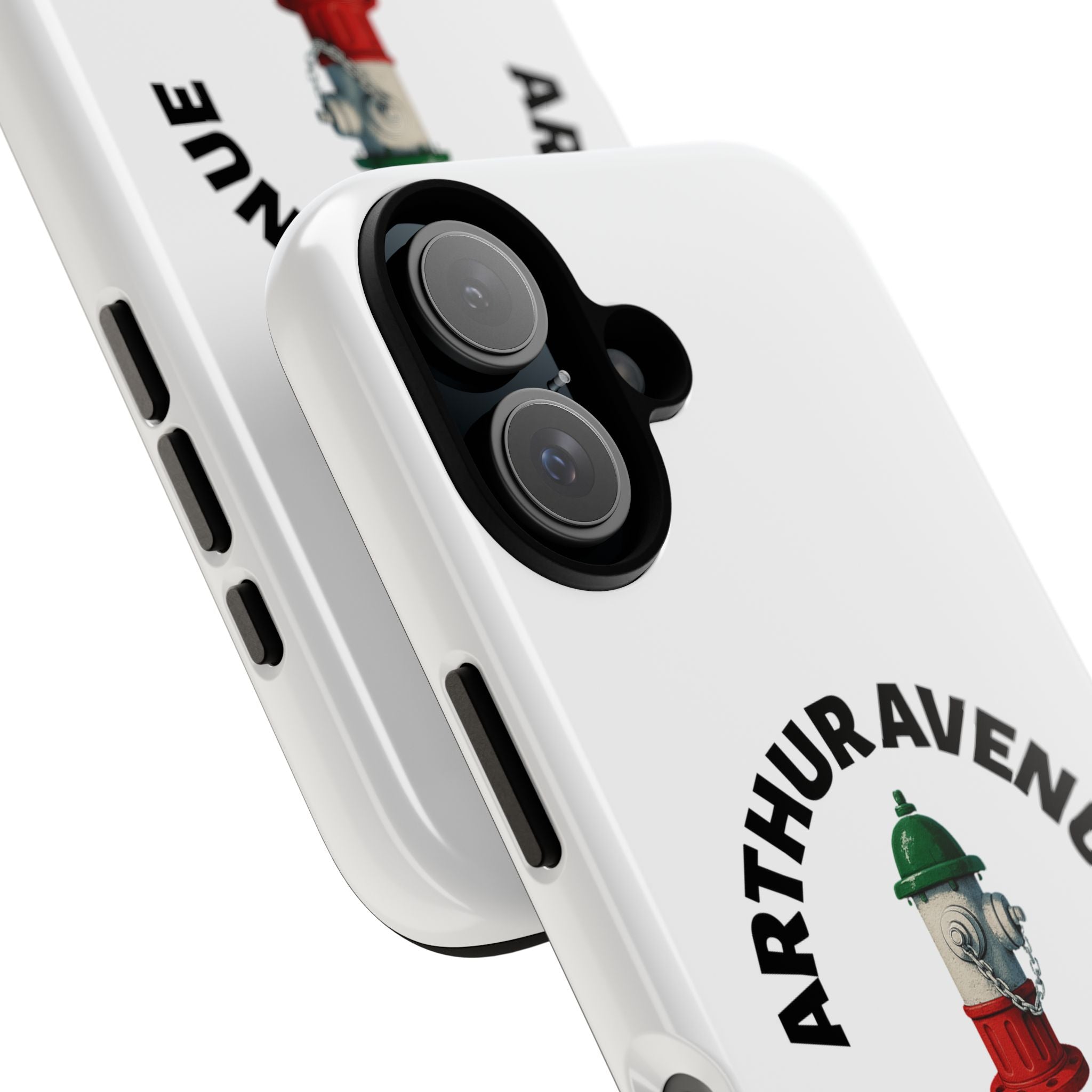 Arthur Avenue Italian White Phone Case, Urban Style Phone Cover, Tough Smartphone Case, Gift for Italian Heritage, Fun Streetwear Accessories