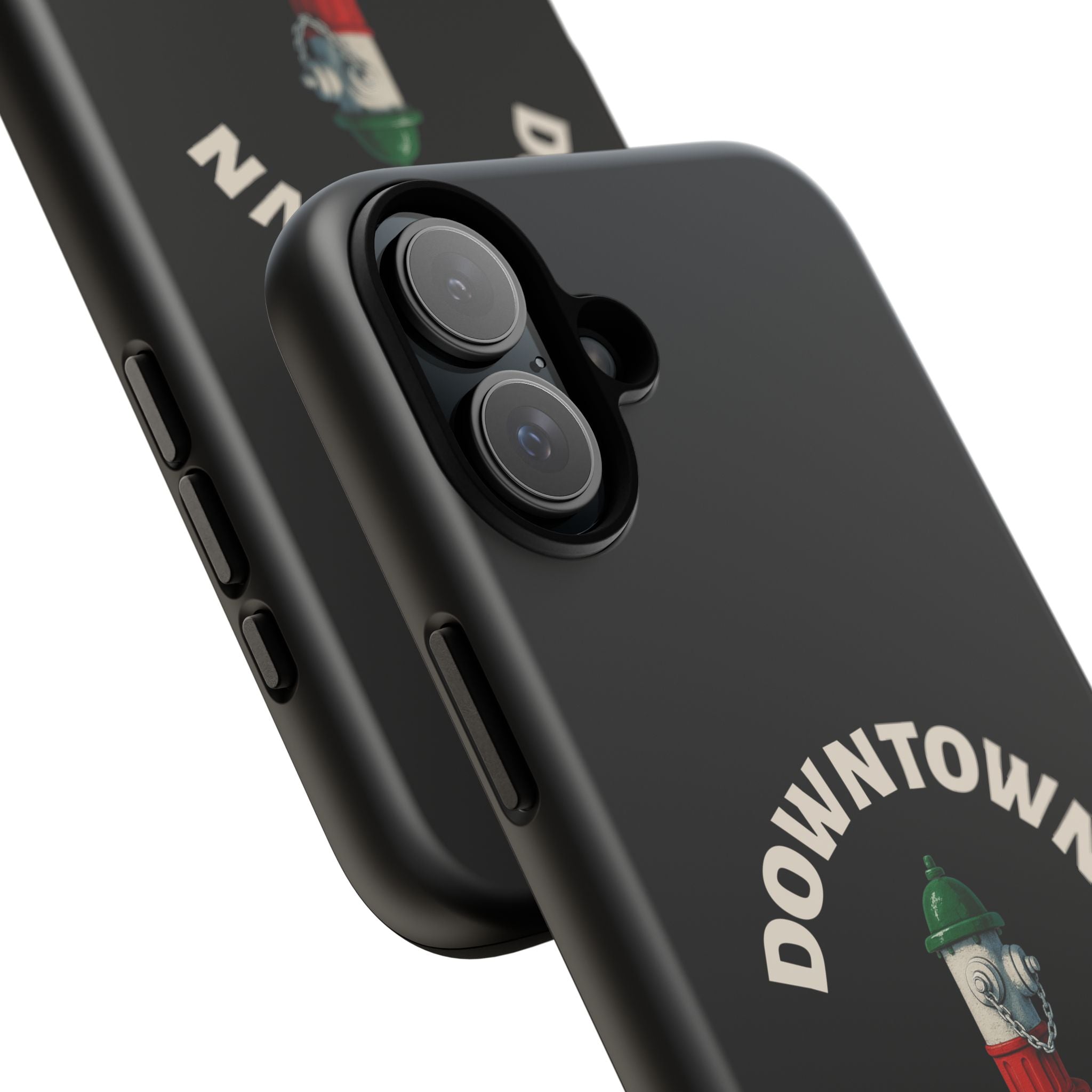 Downtown Brooklyn Black Phone Case, Tough Cases for iPhone, Gift for Italians, Stylish Phone Cover, Unique Phone Accessory
