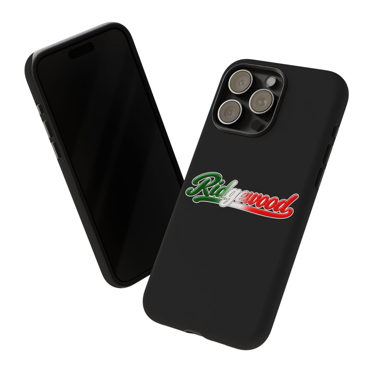 Ridgewood Black Phone Case, Tough Cases for iPhone, Gift for Italians, Stylish Phone Cover, Unique Phone Accessory