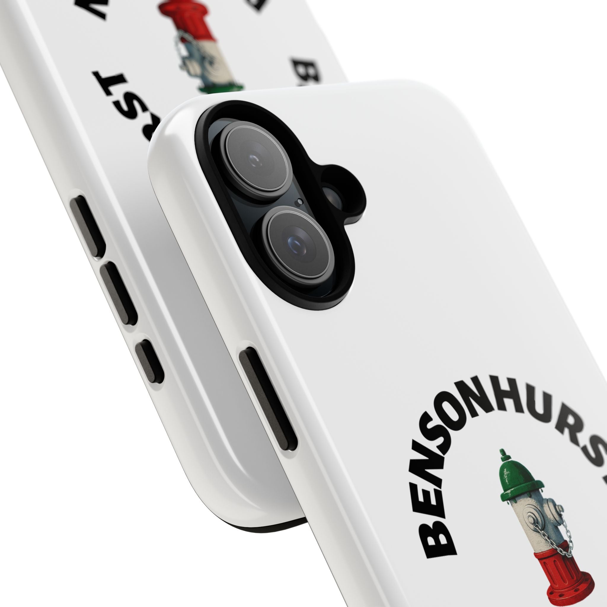 Bensonhurst Brooklyn White Phone Case, Urban Style Phone Cover, Tough Smartphone Case, Gift for Italian Heritage, Fun Streetwear Accessories