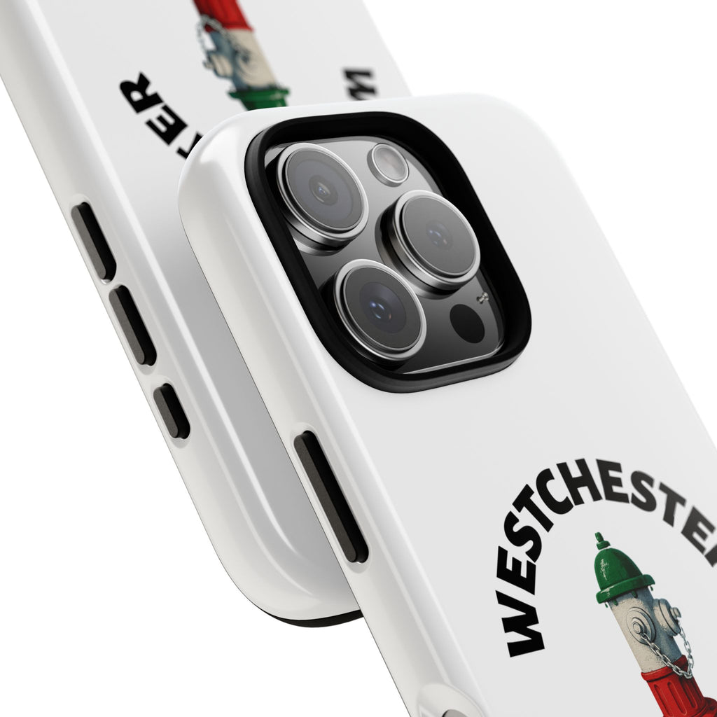 Westchester Italian White Phone Case, Urban Style Phone Cover, Tough Smartphone Case, Gift for Italian Heritage, Fun Streetwear Accessories