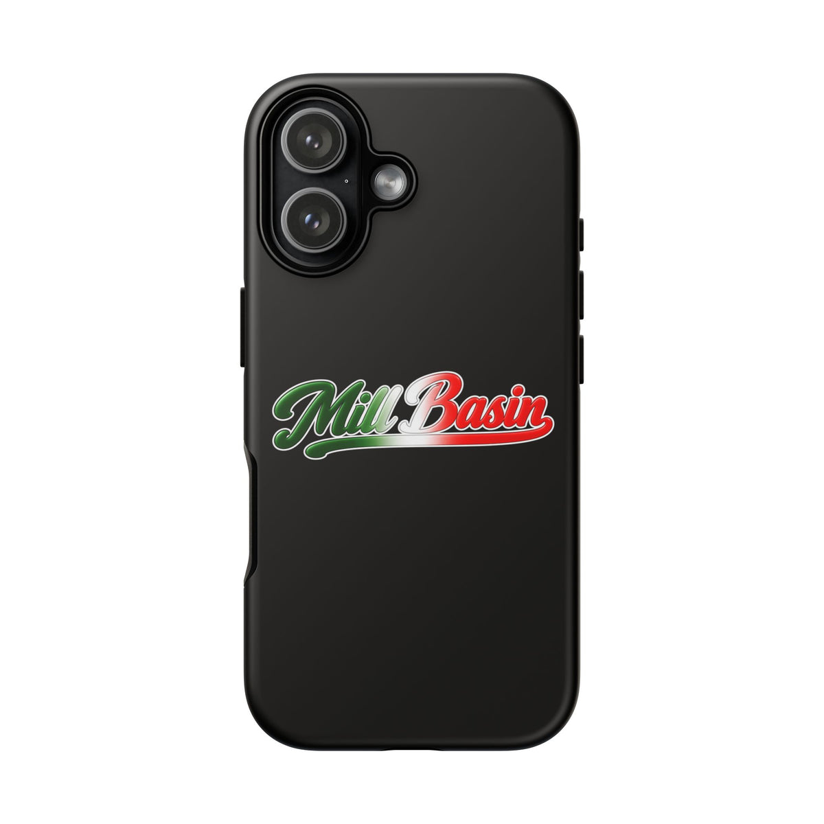 Mill Basin Black Phone Case, Tough Cases for iPhone, Gift for Italians, Stylish Phone Cover, Unique Phone Accessory