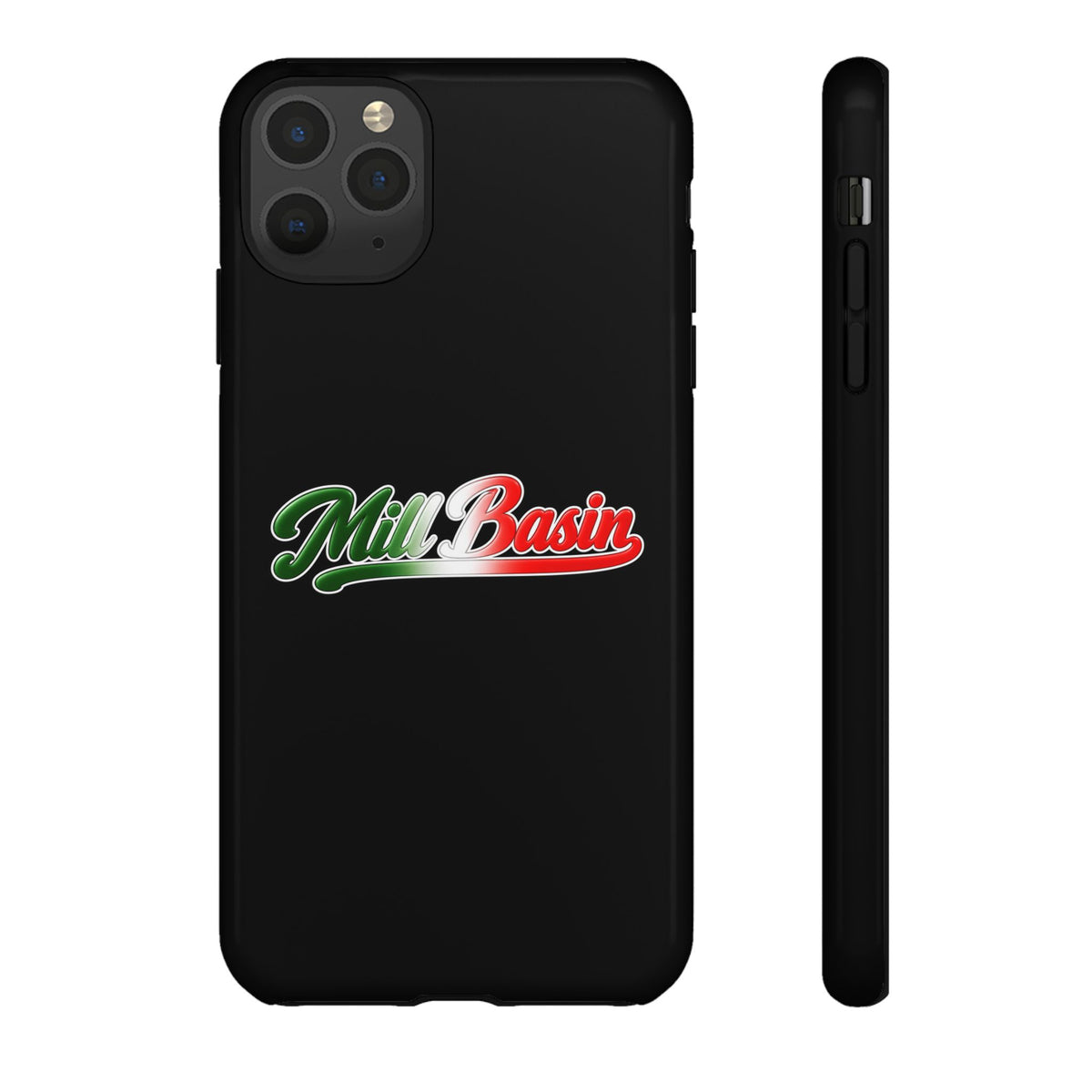Mill Basin Black Phone Case, Tough Cases for iPhone, Gift for Italians, Stylish Phone Cover, Unique Phone Accessory