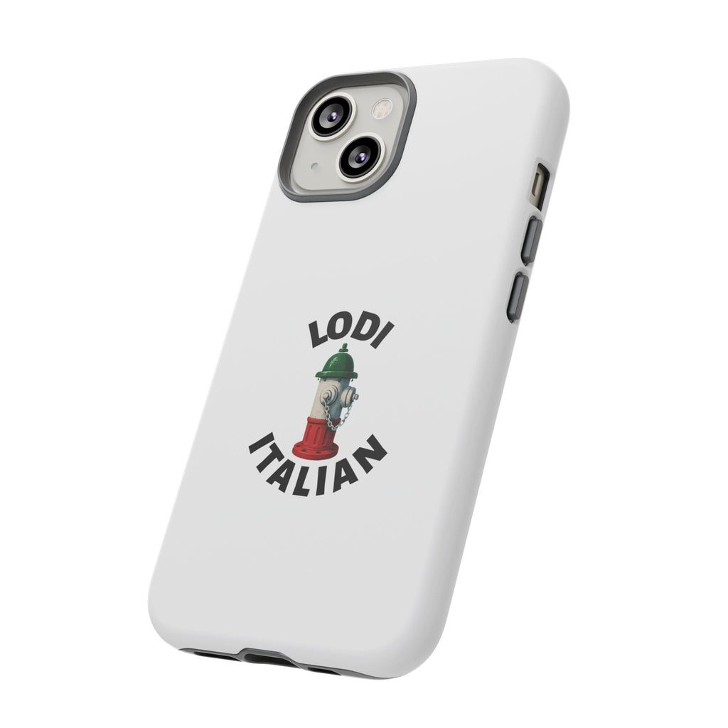 Lodi Italian White Phone Case, Urban Style Phone Cover, Tough Smartphone Case, Gift for Italian Heritage, Fun Streetwear Accessories