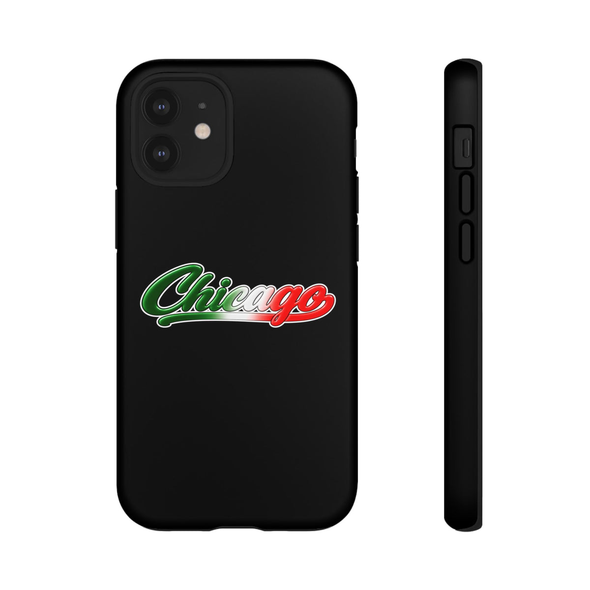 Chicago Black Phone Case, Tough Cases for iPhone, Gift for Italians, Stylish Phone Cover, Unique Phone Accessory