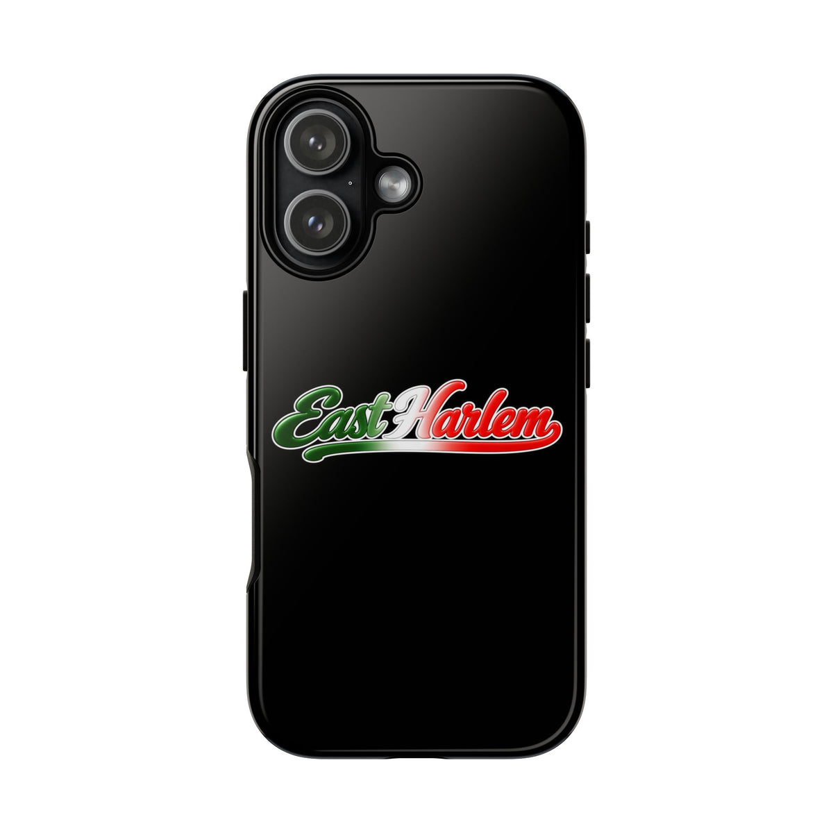 East Harlem Black Phone Case, Tough Cases for iPhone, Gift for Italians, Stylish Phone Cover, Unique Phone Accessory