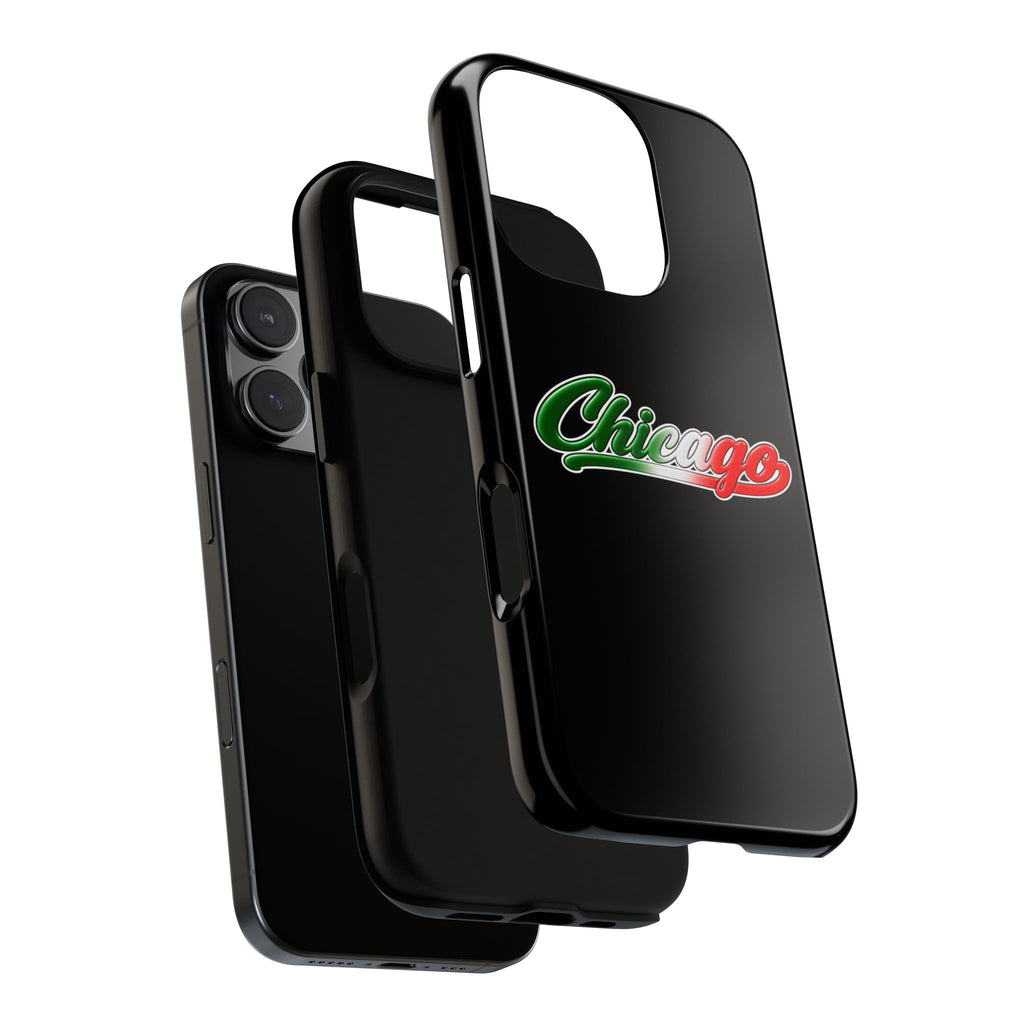 Chicago Black Phone Case, Tough Cases for iPhone, Gift for Italians, Stylish Phone Cover, Unique Phone Accessory