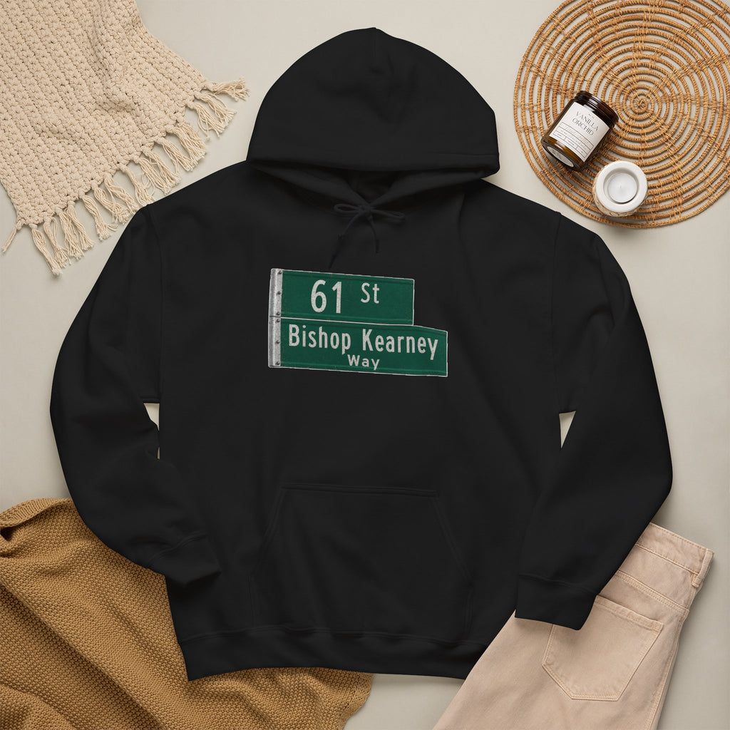 61 St Bishop Kearney Way Hoodie — Italian Flag Script Pullover