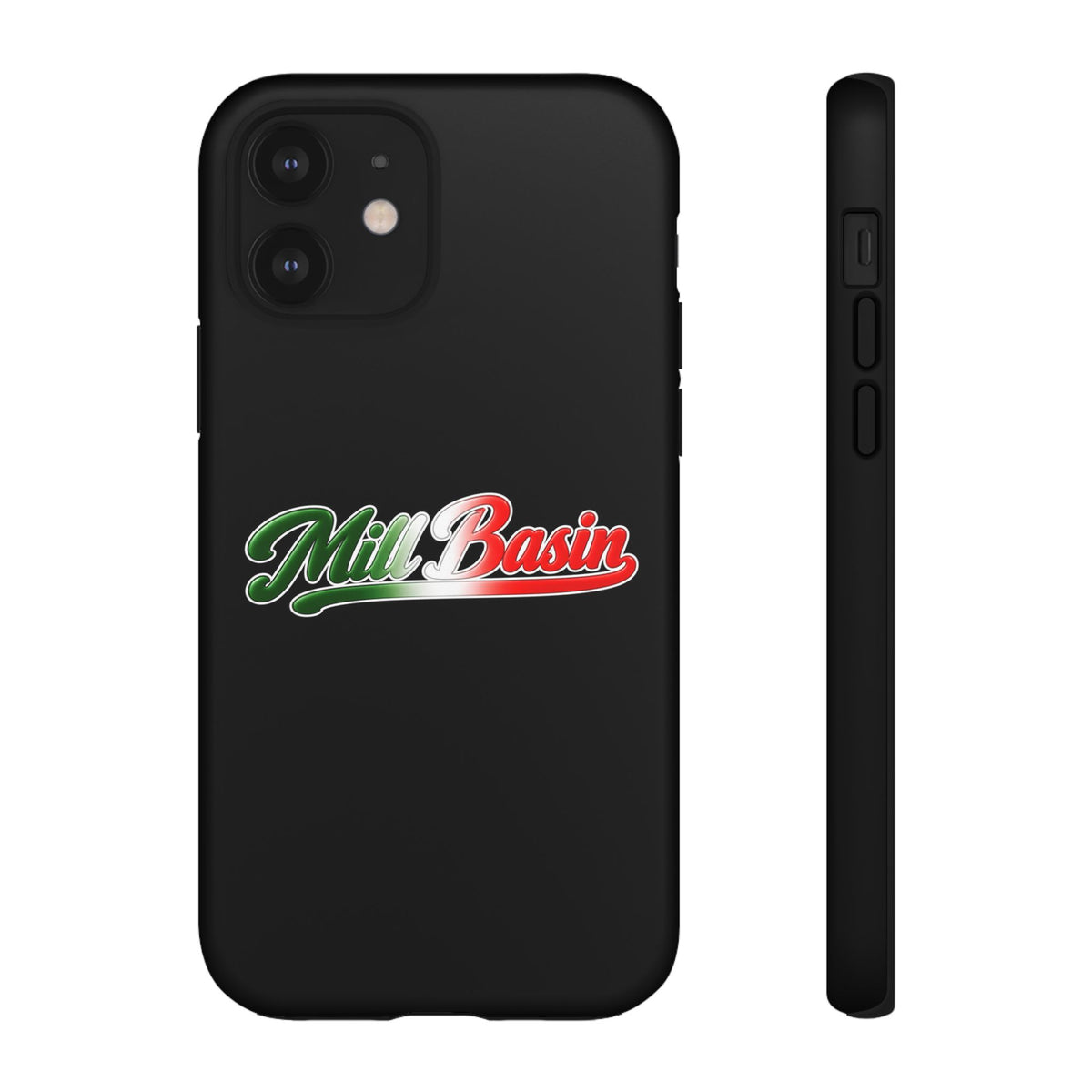 Mill Basin Black Phone Case, Tough Cases for iPhone, Gift for Italians, Stylish Phone Cover, Unique Phone Accessory