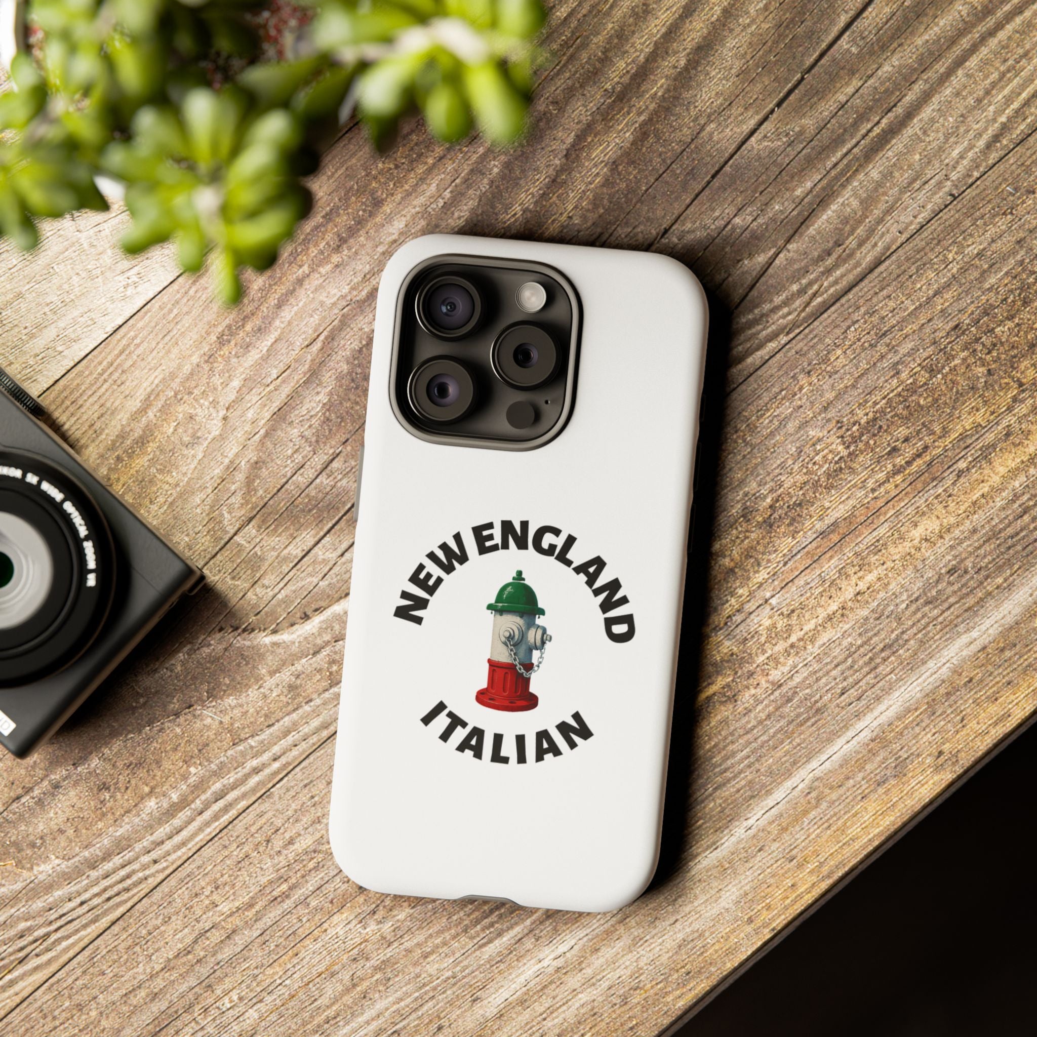 New England Italian White Phone Case, Urban Style Phone Cover, Tough Smartphone Case, Gift for Italian Heritage, Fun Streetwear Accessories