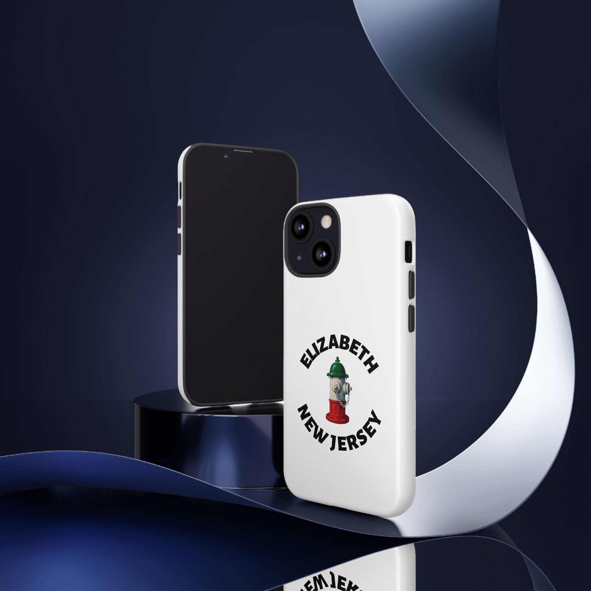 Elizabeth New Jersey White Phone Case, Urban Style Phone Cover, Tough Smartphone Case, Gift for Italian Heritage, Fun Streetwear Accessories