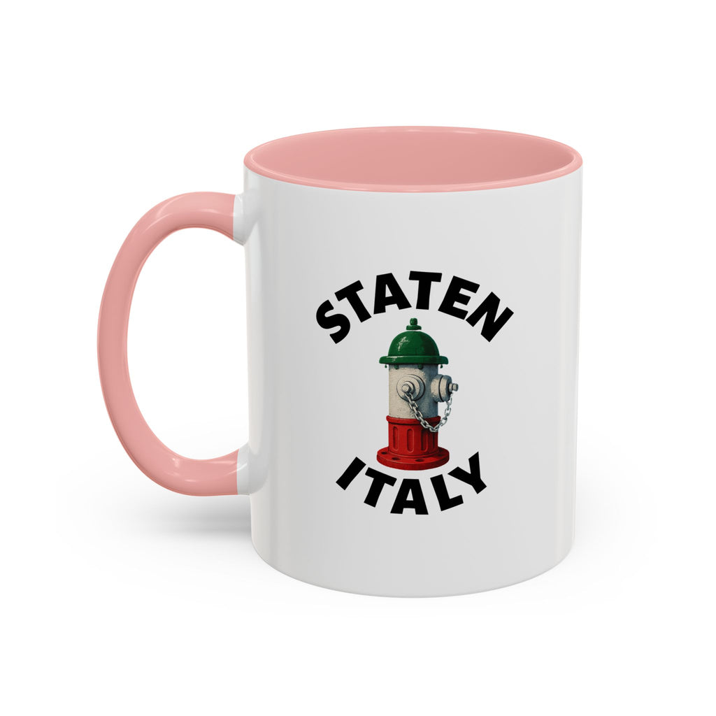 Staten Italy Coffee Mug with Fire Hydrant Design, Unique Gift for Italians, Fun Kitchen Decor
