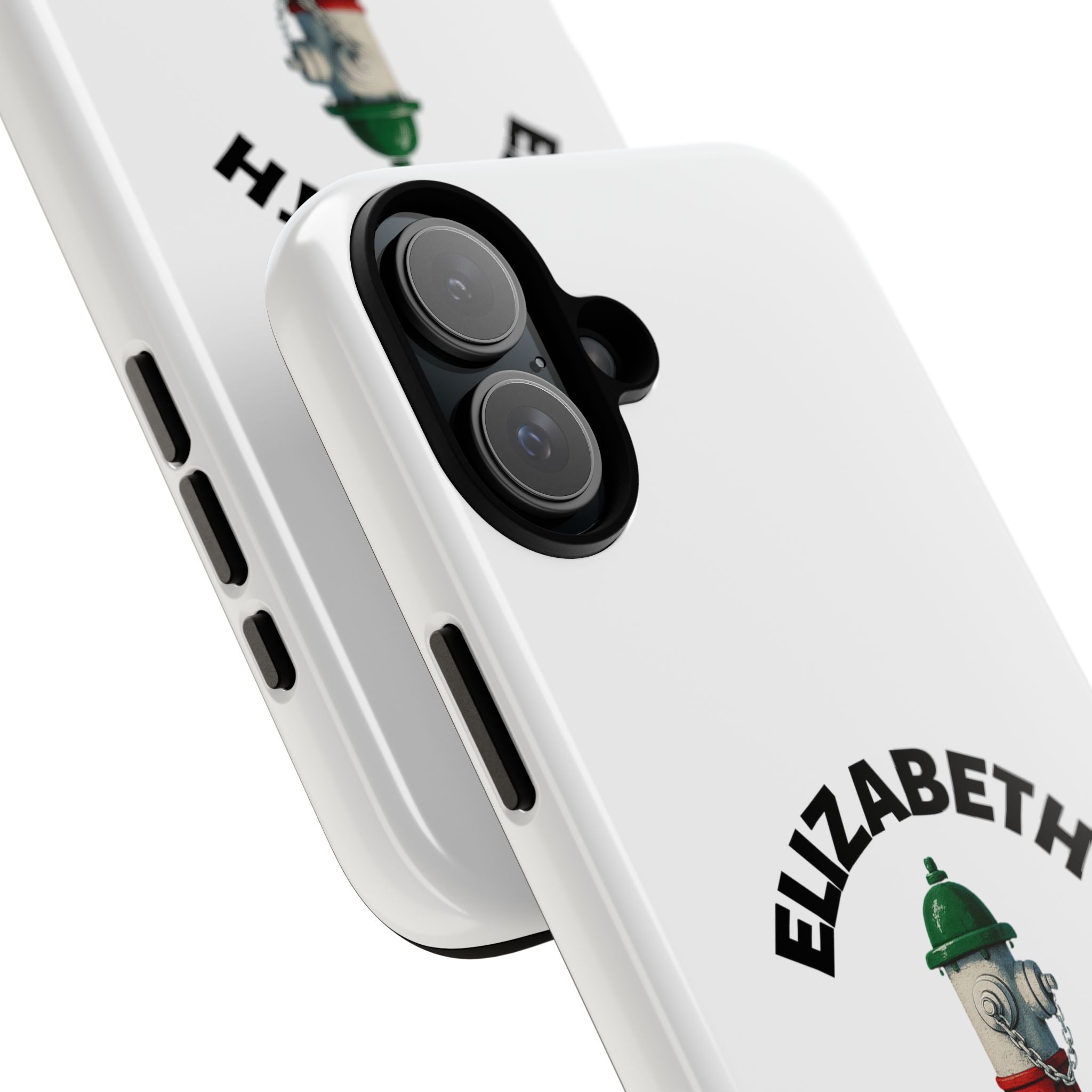 Elizabeth New Jersey White Phone Case, Urban Style Phone Cover, Tough Smartphone Case, Gift for Italian Heritage, Fun Streetwear Accessories